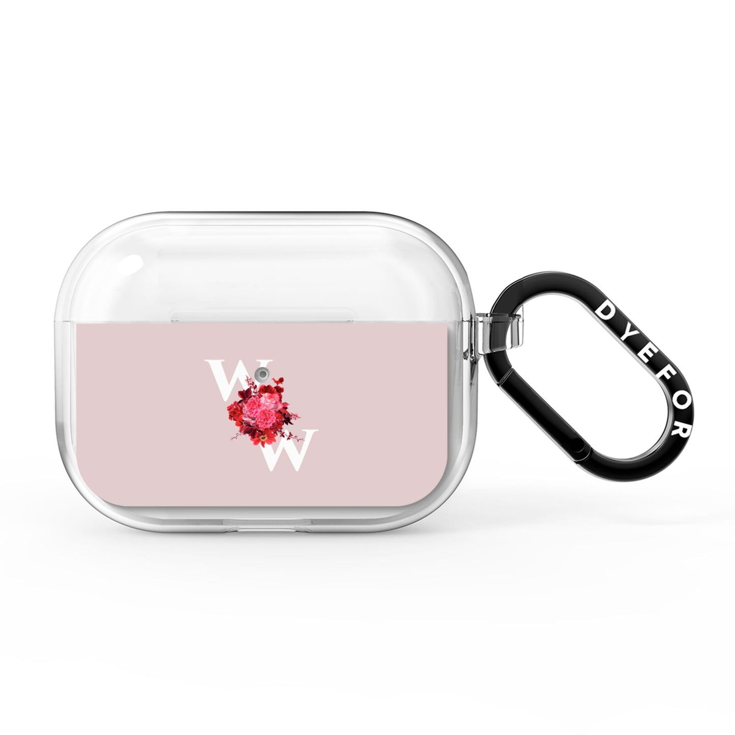 Custom Dual Initial Floral AirPods Pro Clear Case