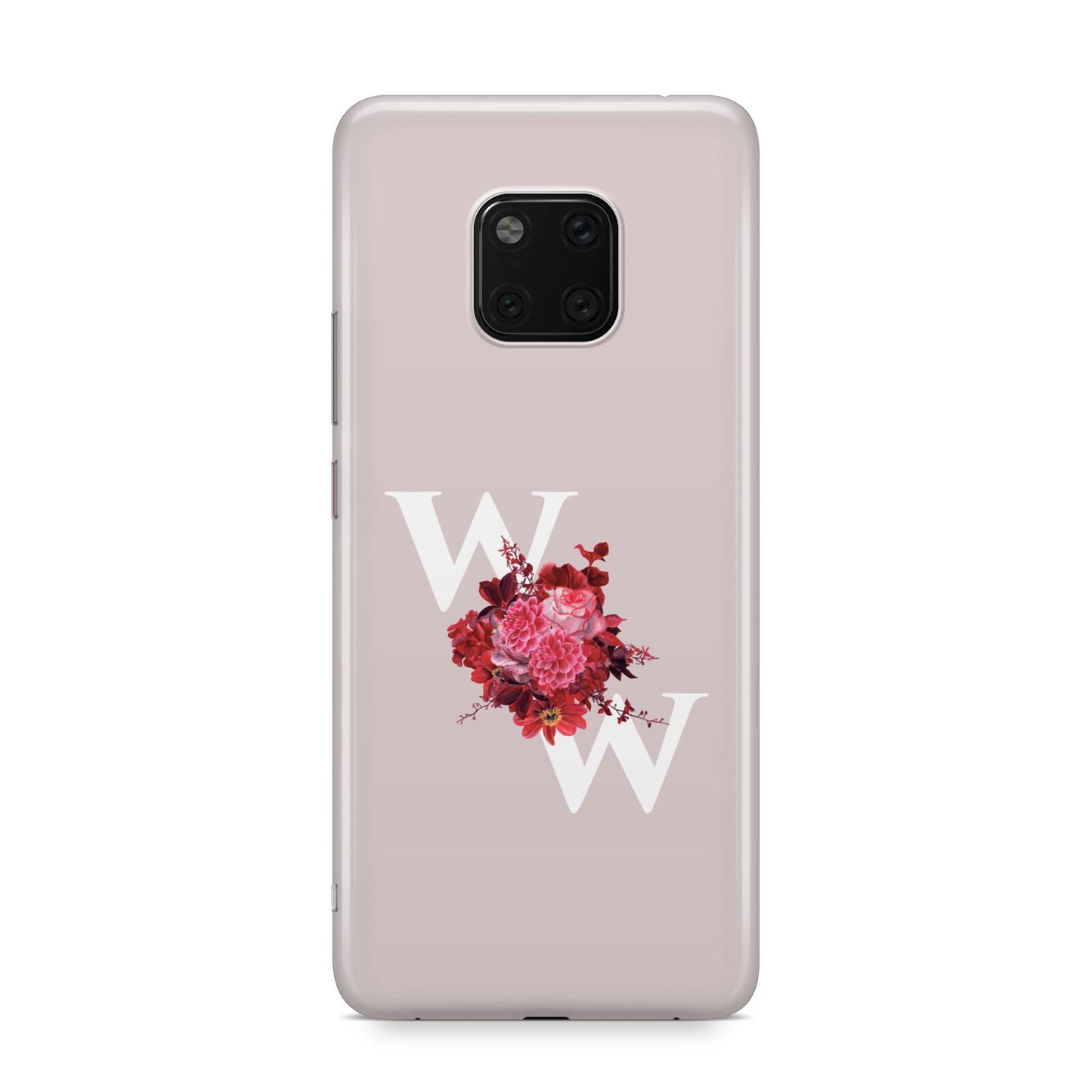 Custom Dual Initial Floral Huawei Mate 20 Pro Phone Case