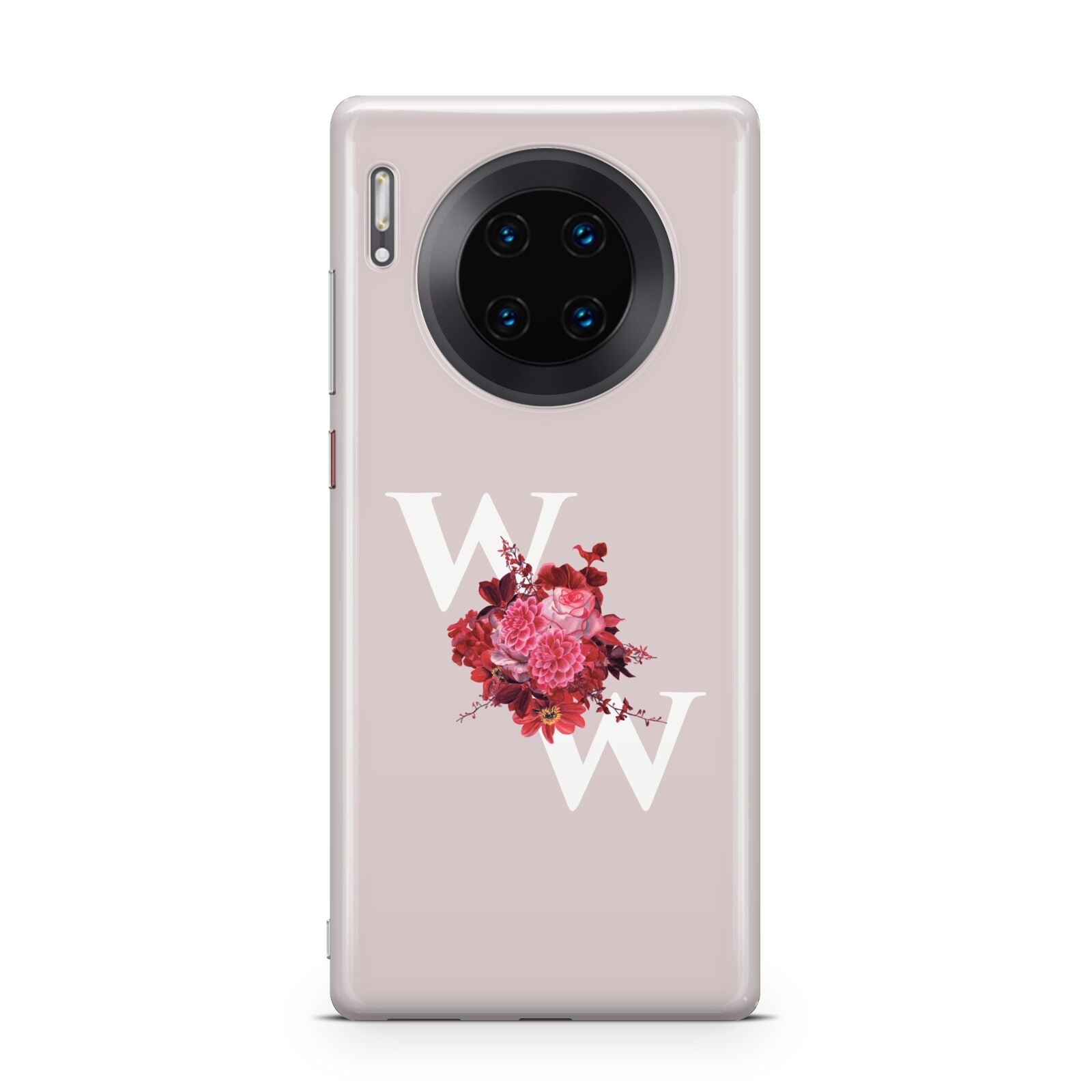 Custom Dual Initial Floral Huawei Mate 30 Pro Phone Case