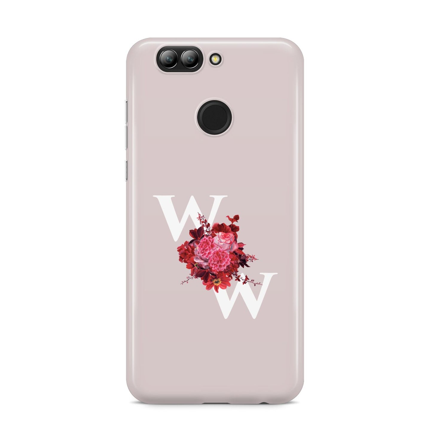 Custom Dual Initial Floral Huawei Nova 2s Phone Case