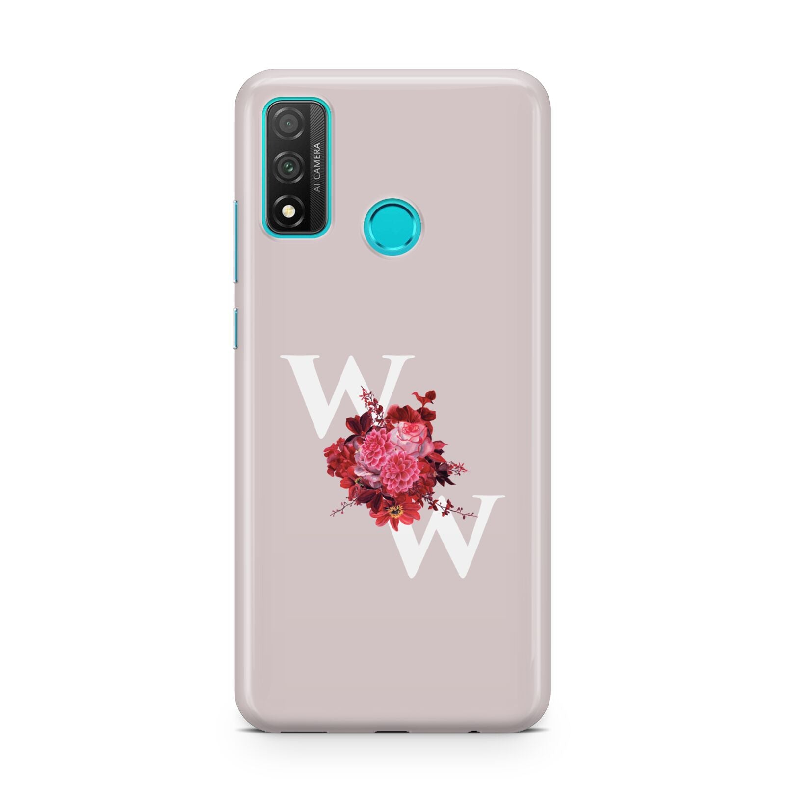 Custom Dual Initial Floral Huawei P Smart 2020