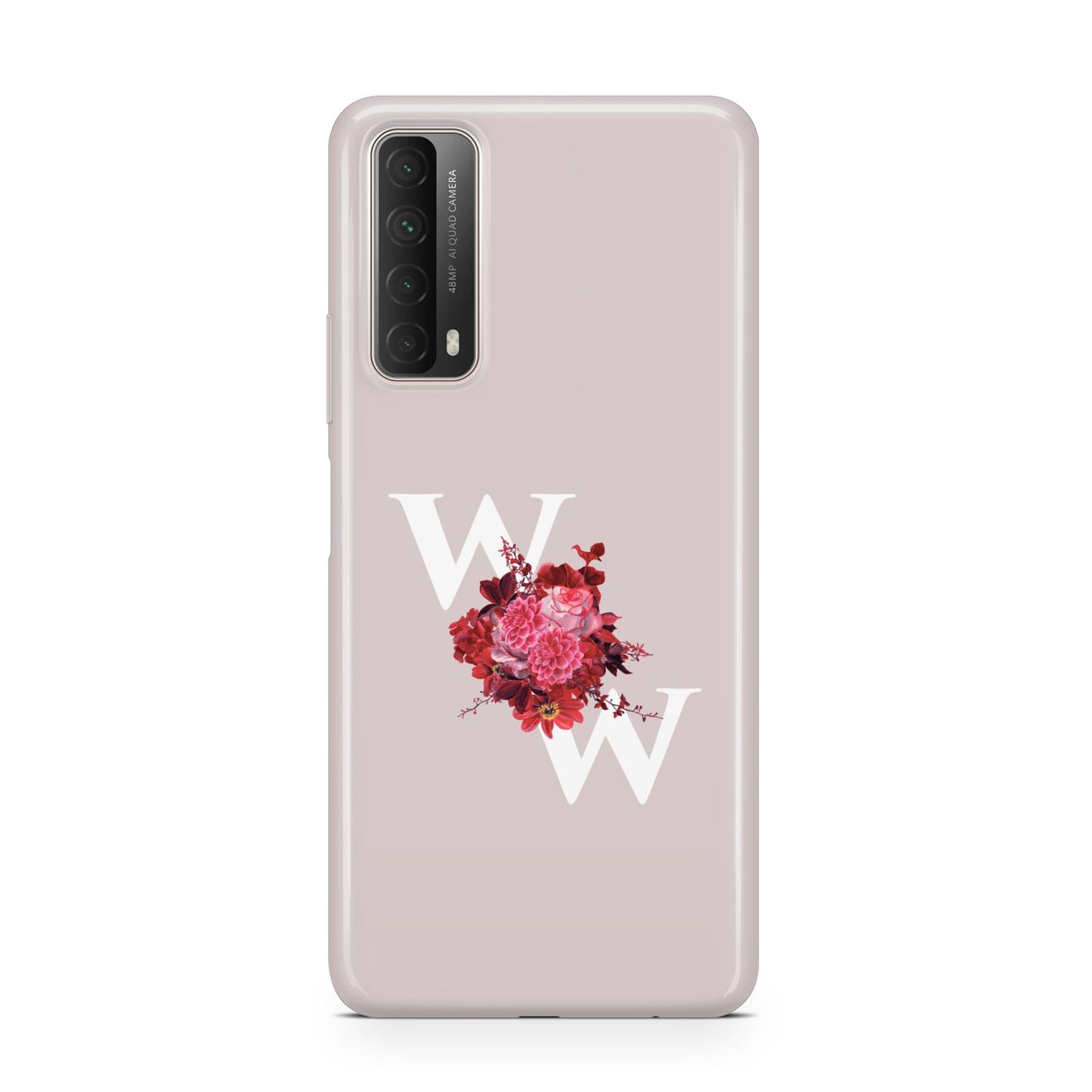 Custom Dual Initial Floral Huawei P Smart 2021