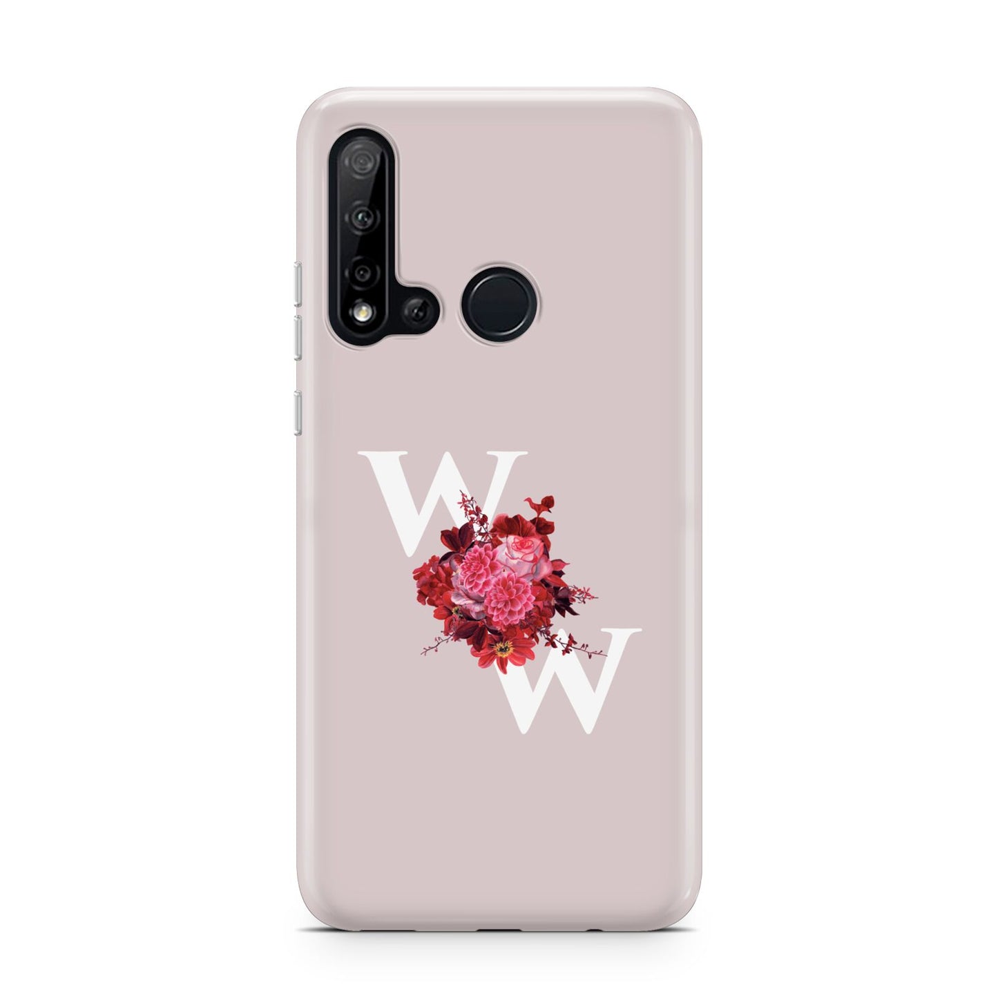 Custom Dual Initial Floral Huawei P20 Lite 5G Phone Case