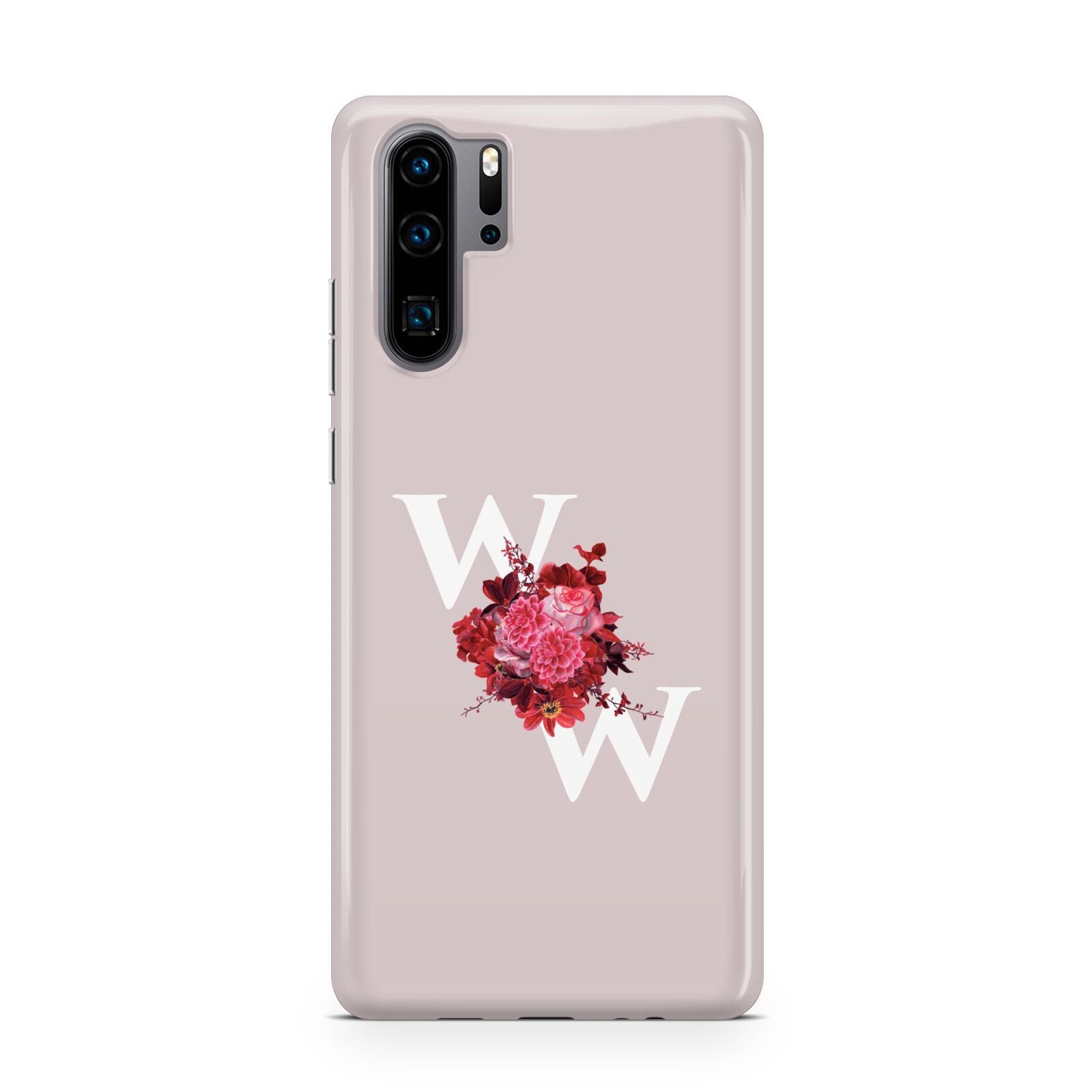 Custom Dual Initial Floral Huawei P30 Pro Phone Case