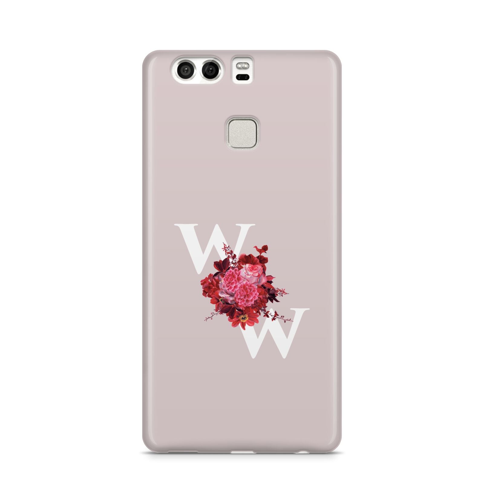 Custom Dual Initial Floral Huawei P9 Case