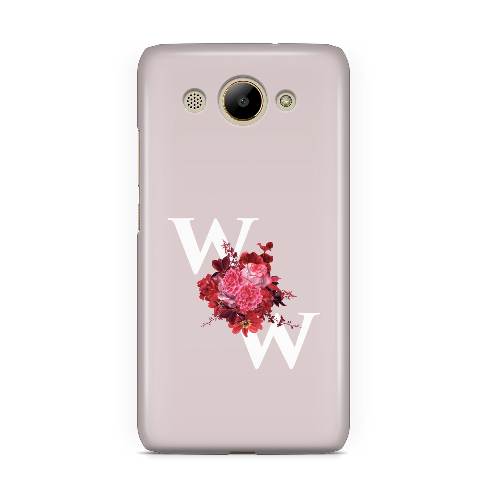 Custom Dual Initial Floral Huawei Y3 2017