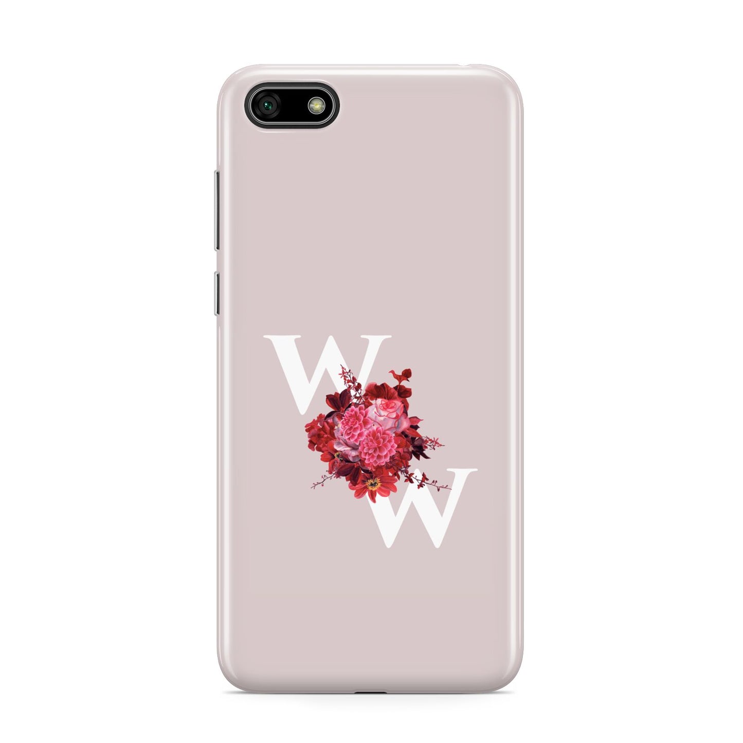 Custom Dual Initial Floral Huawei Y5 Prime 2018 Phone Case