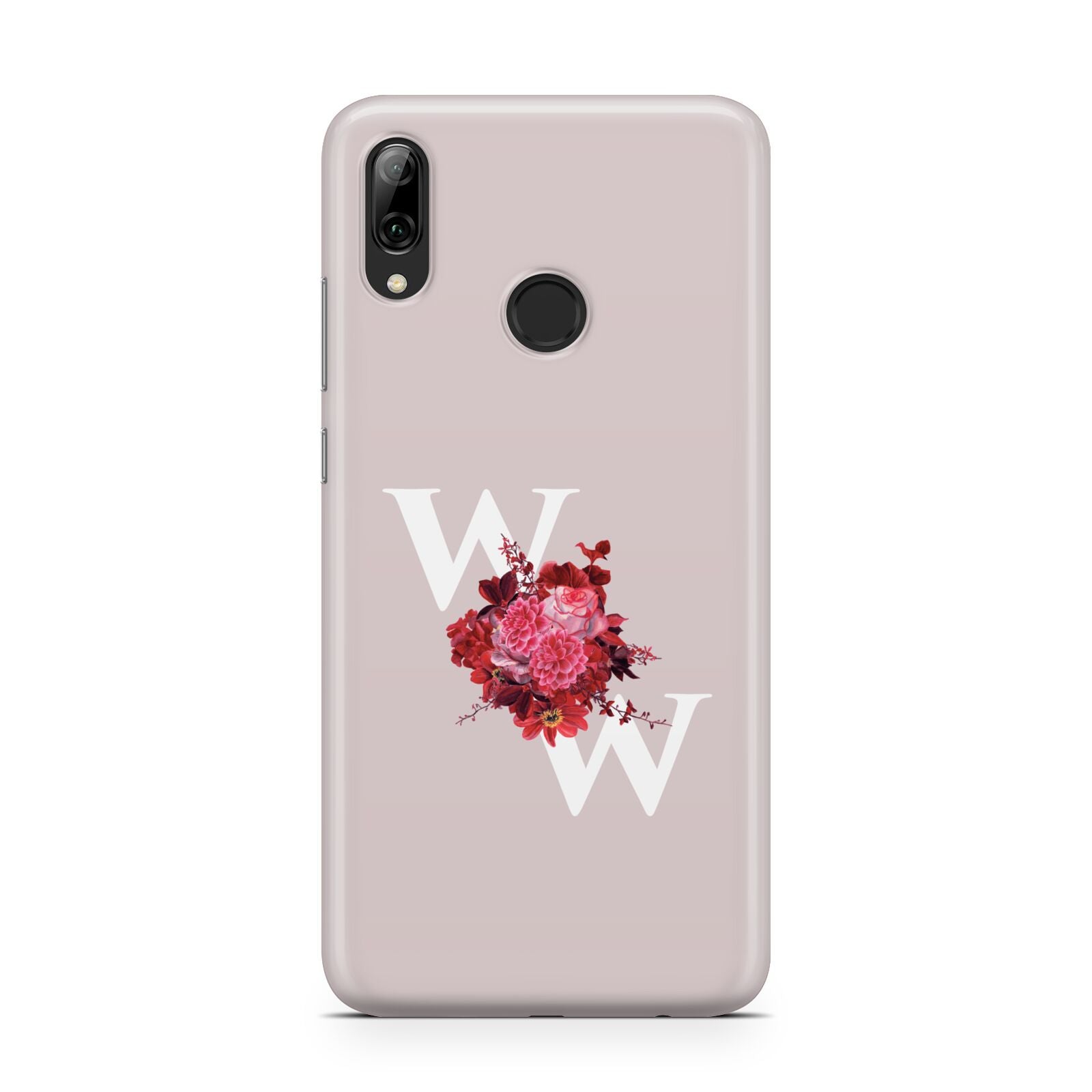 Custom Dual Initial Floral Huawei Y7 2019