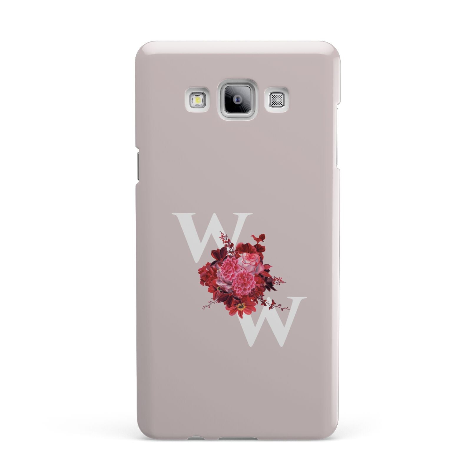 Custom Dual Initial Floral Samsung Galaxy A7 2015 Case