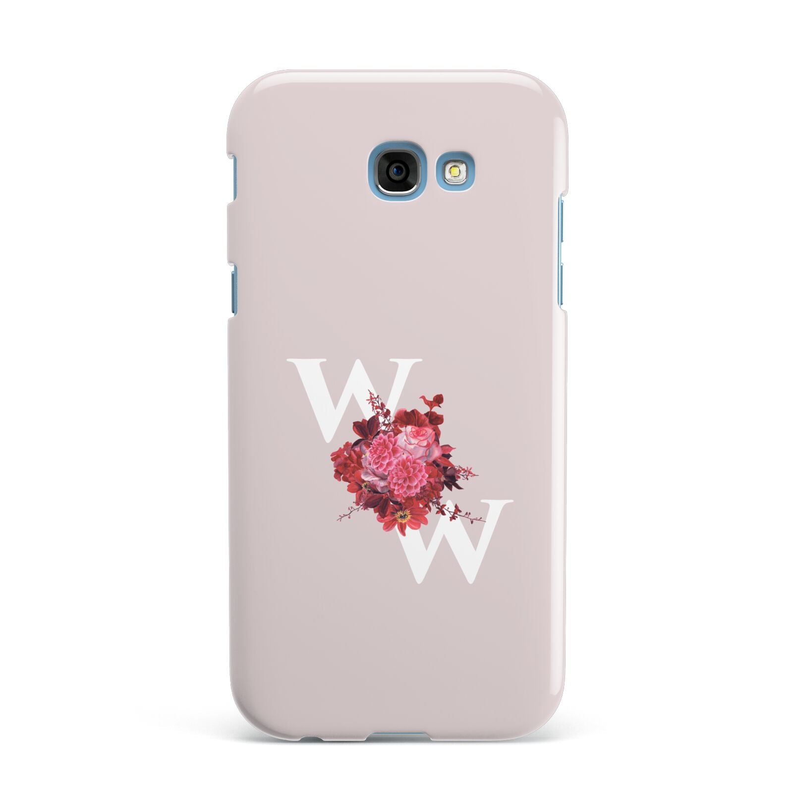 Custom Dual Initial Floral Samsung Galaxy A7 2017 Case