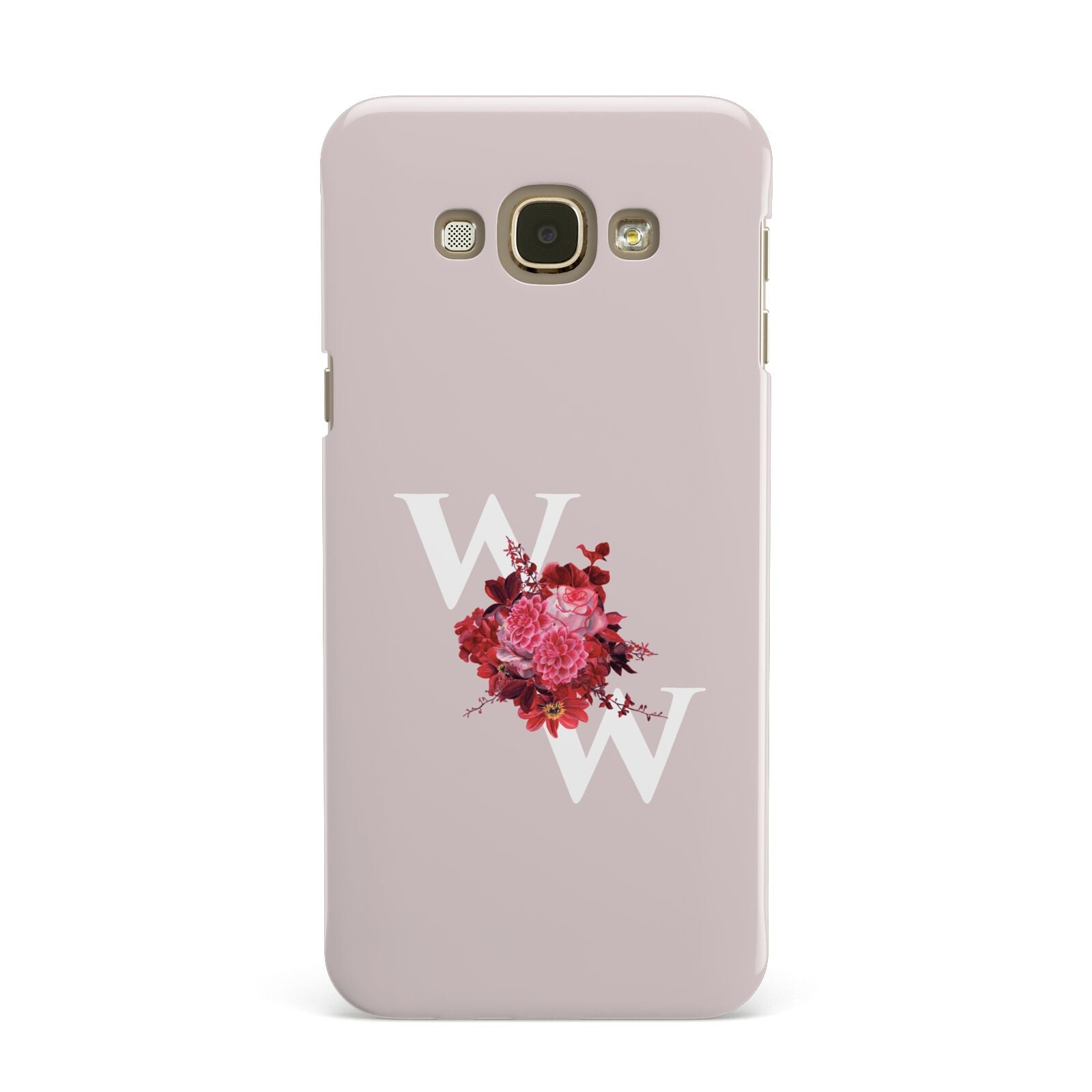 Custom Dual Initial Floral Samsung Galaxy A8 Case