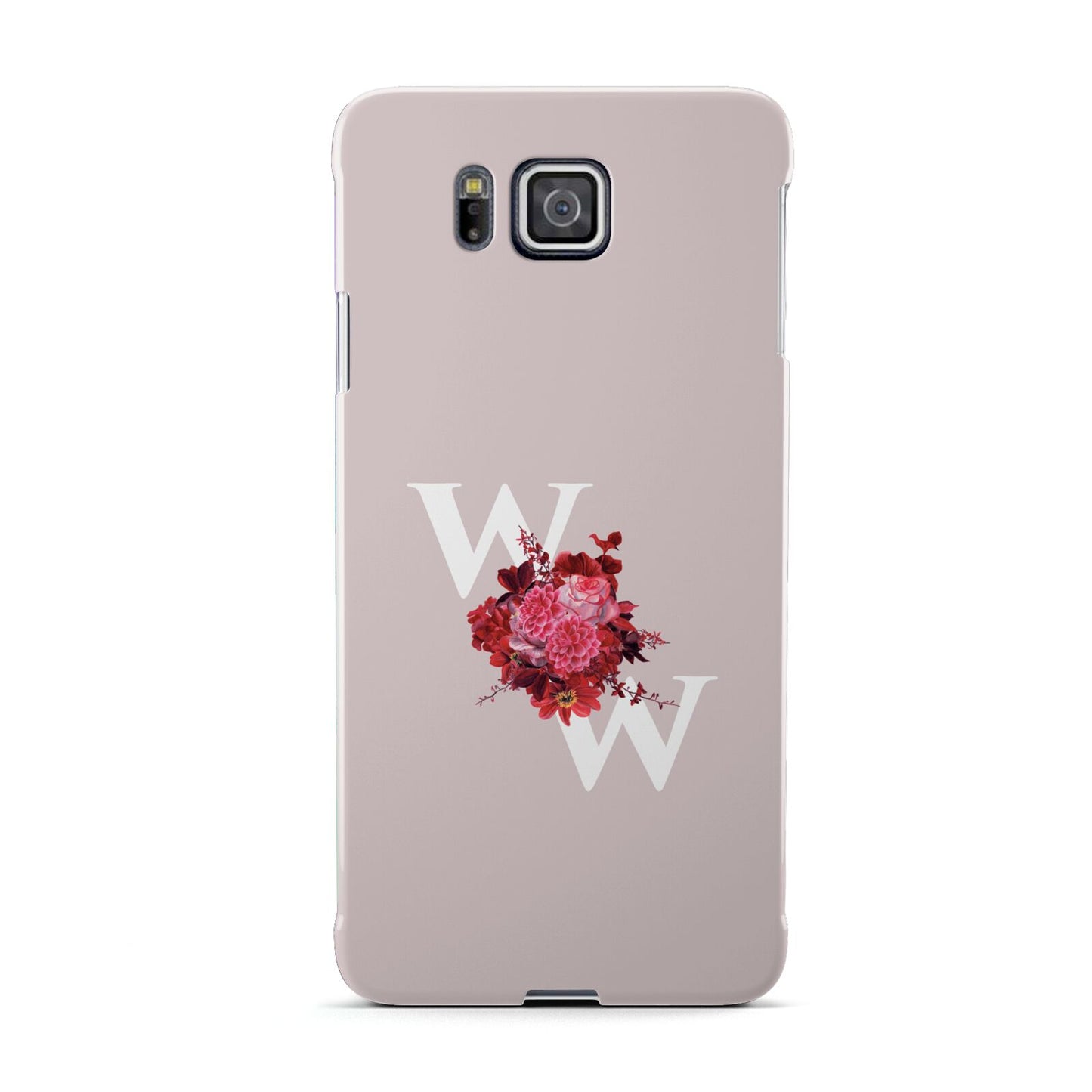 Custom Dual Initial Floral Samsung Galaxy Alpha Case