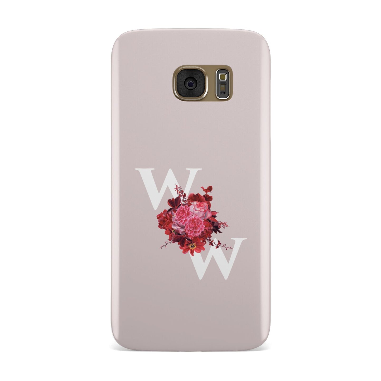 Custom Dual Initial Floral Samsung Galaxy Case