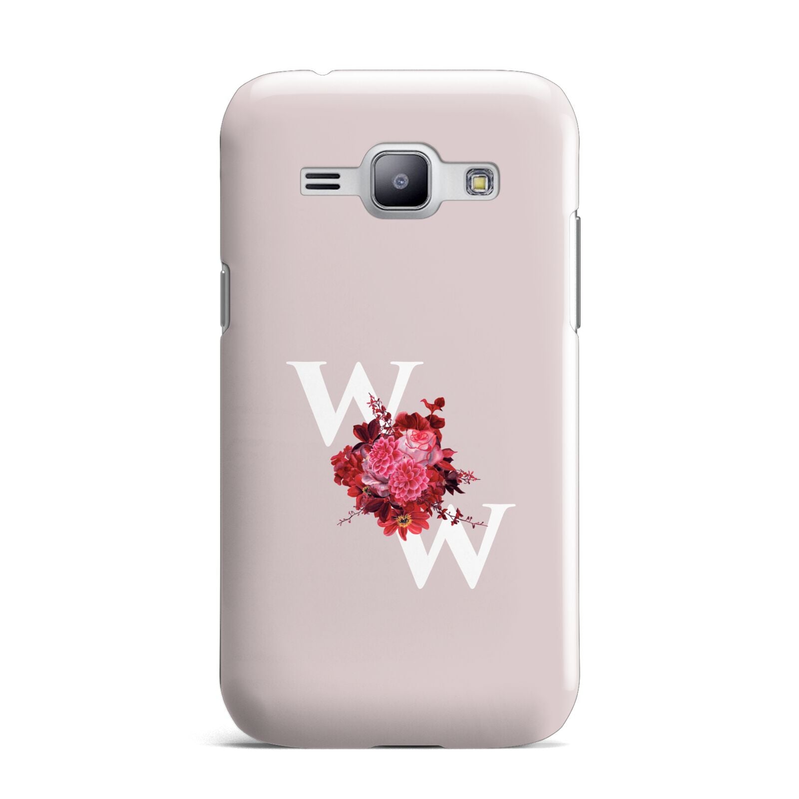 Custom Dual Initial Floral Samsung Galaxy J1 2015 Case