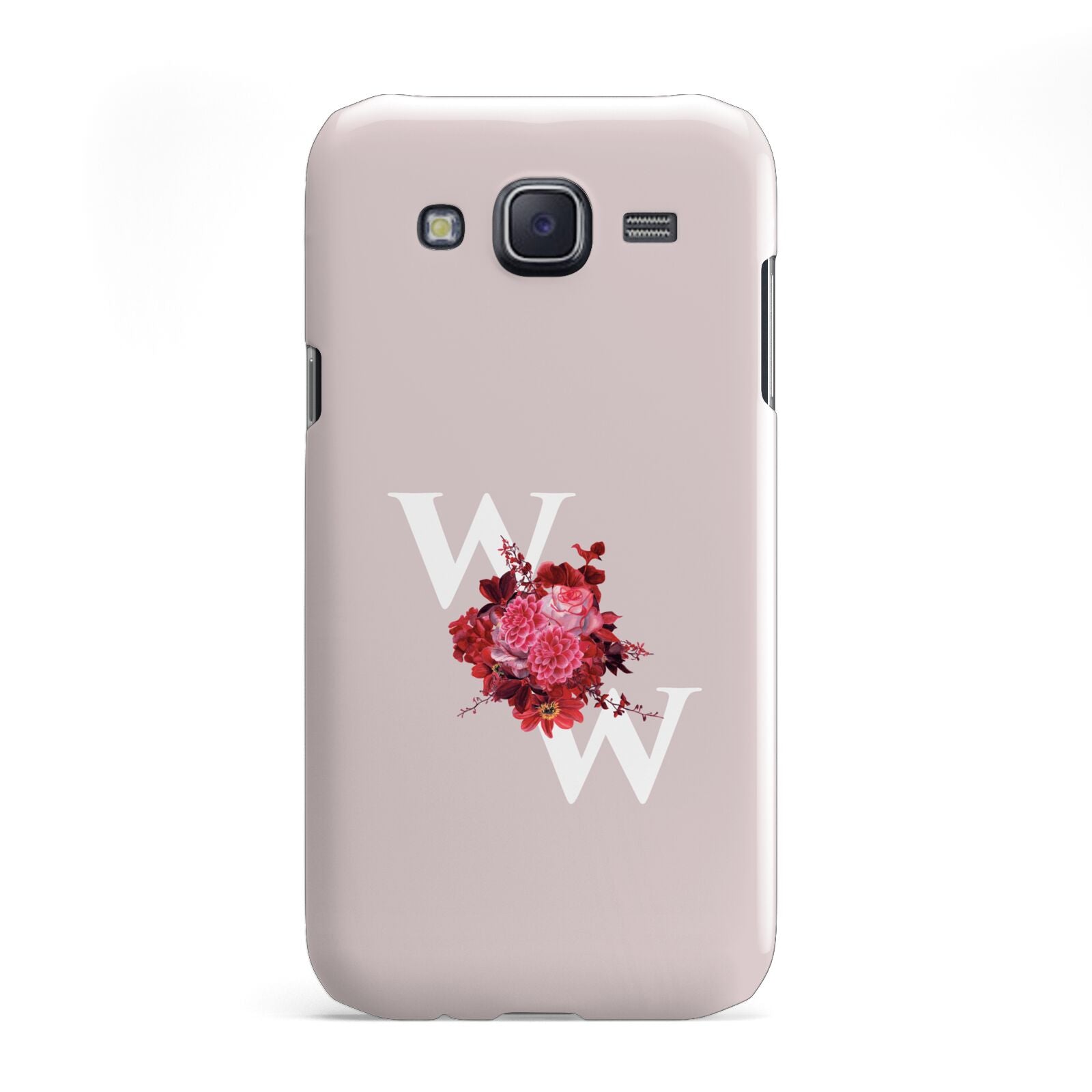 Custom Dual Initial Floral Samsung Galaxy J5 Case