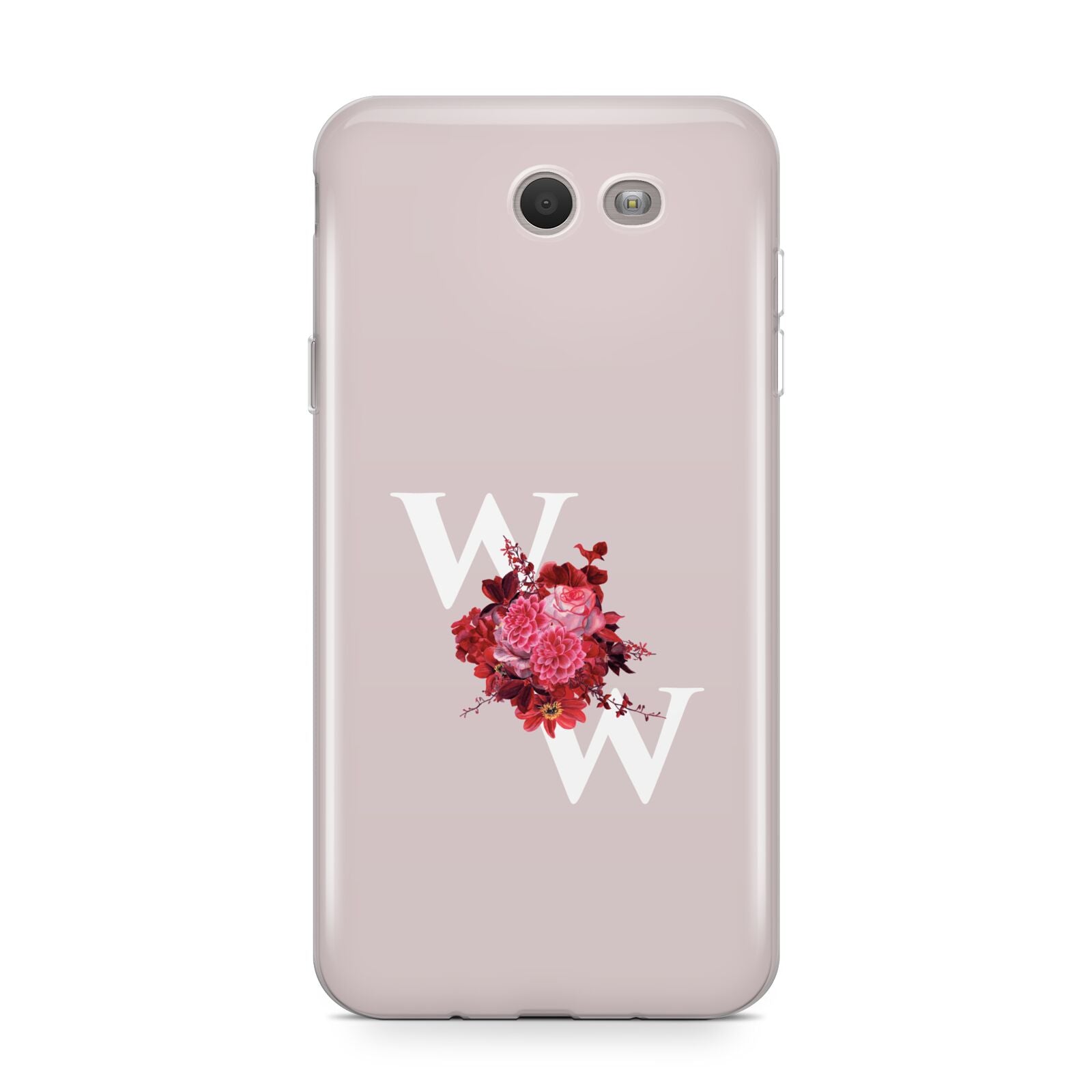 Custom Dual Initial Floral Samsung Galaxy J7 2017 Case