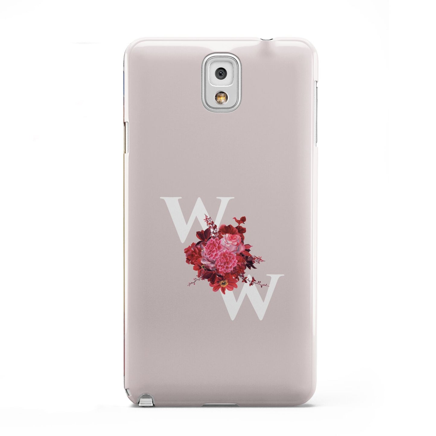 Custom Dual Initial Floral Samsung Galaxy Note 3 Case