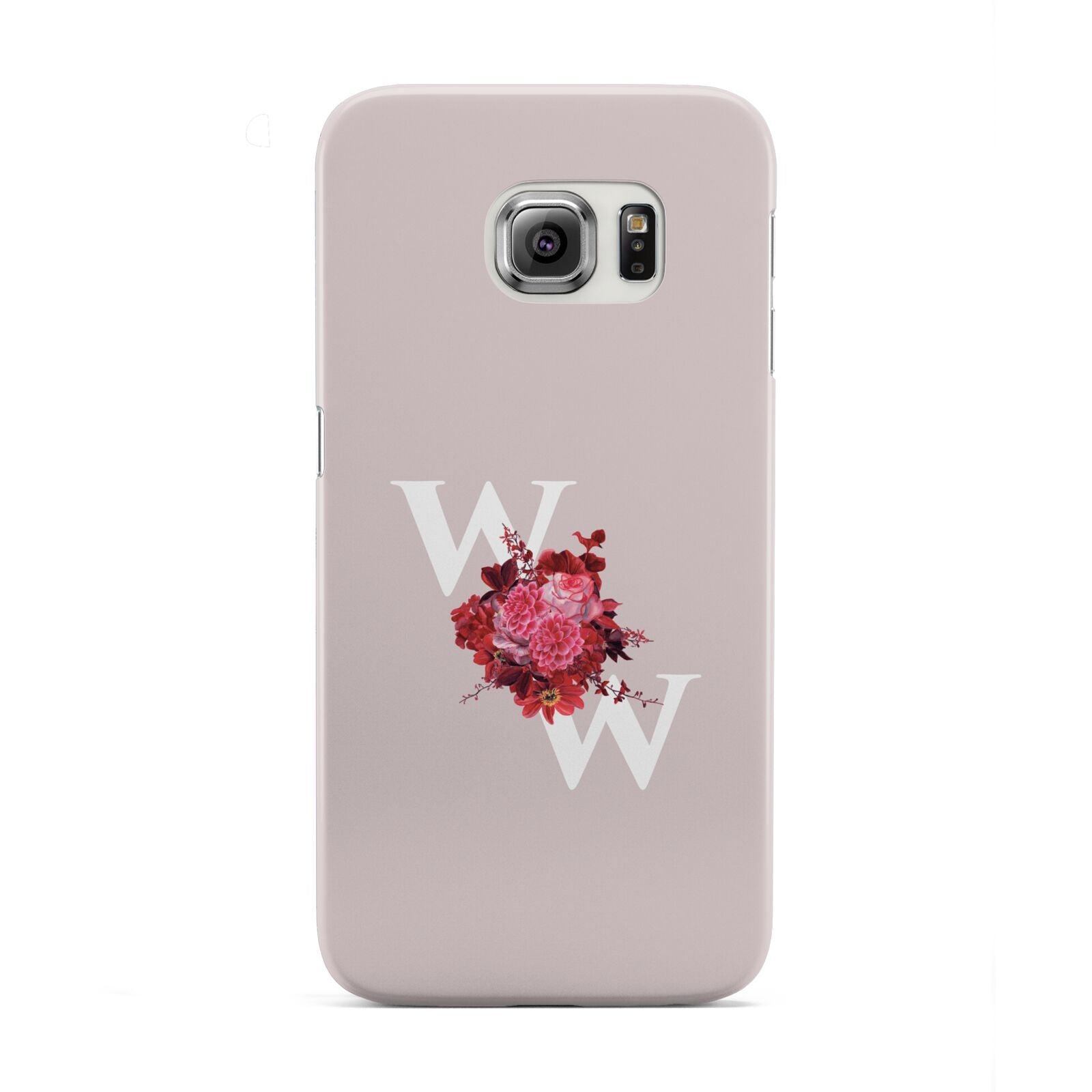 Custom Dual Initial Floral Samsung Galaxy S6 Edge Case