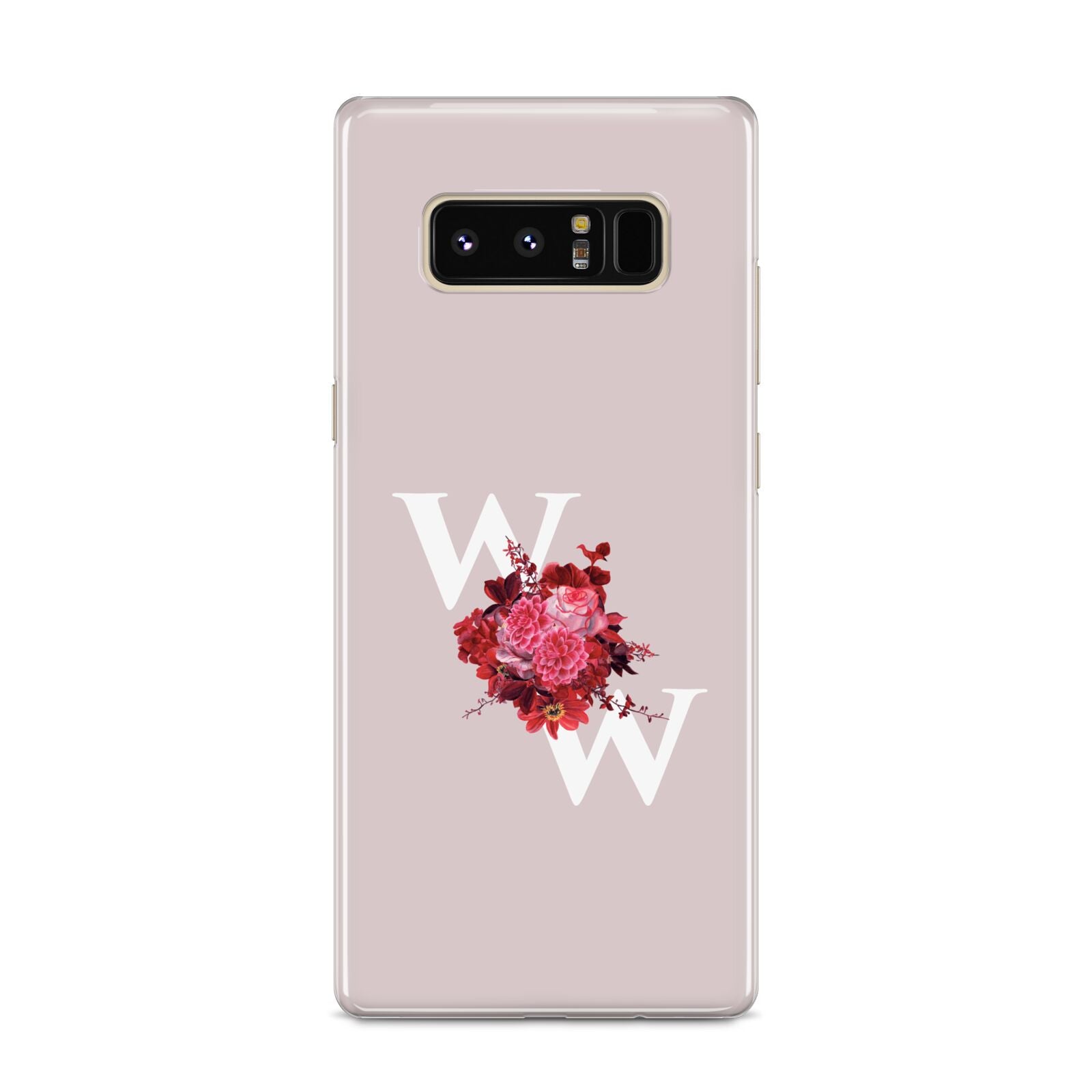 Custom Dual Initial Floral Samsung Galaxy S8 Case