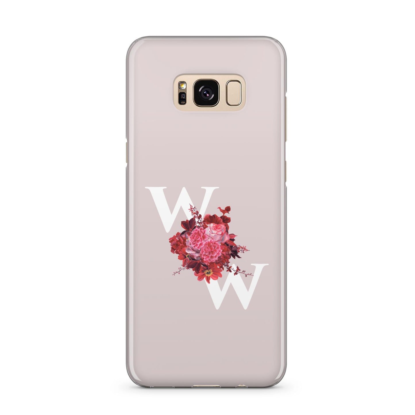 Custom Dual Initial Floral Samsung Galaxy S8 Plus Case