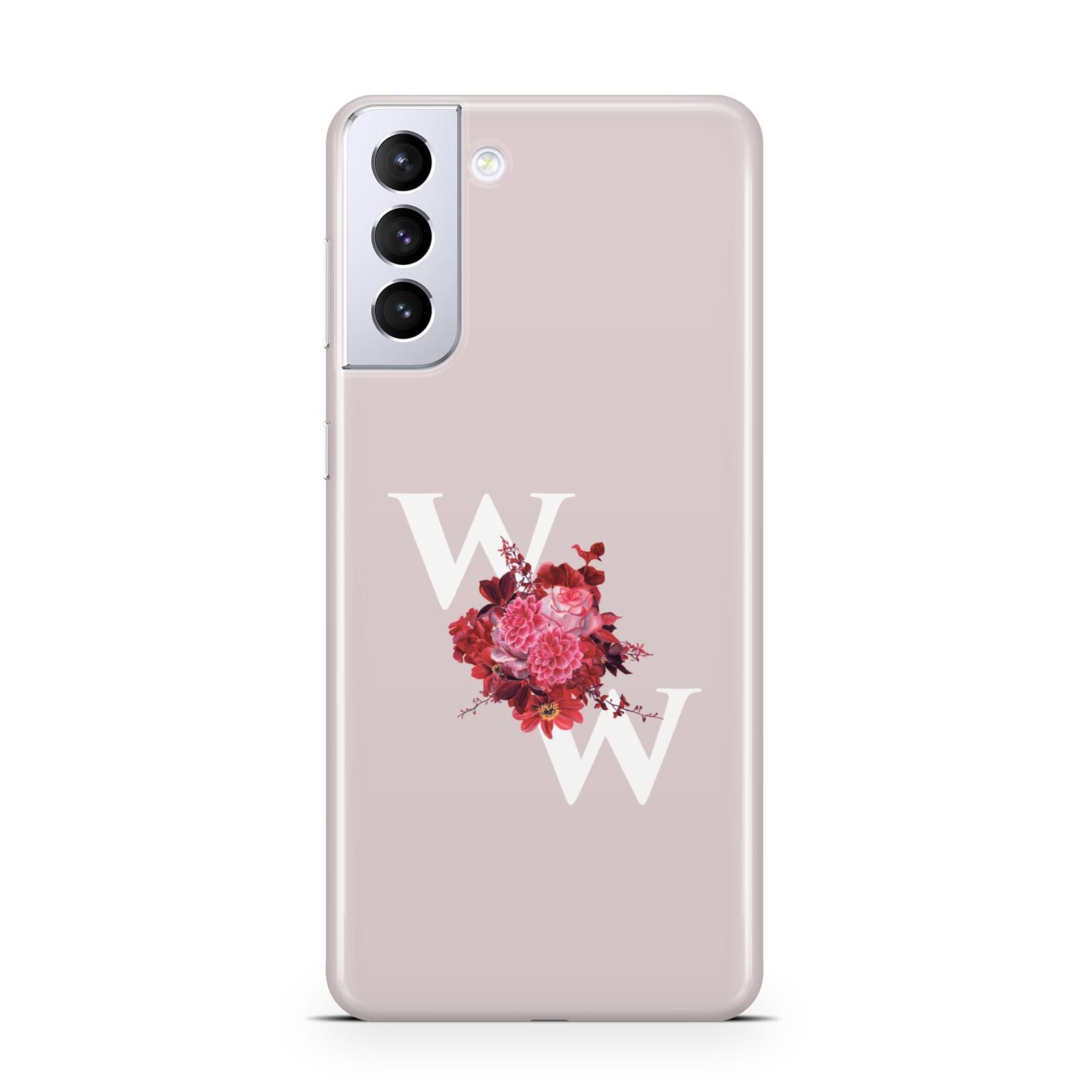 Custom Dual Initial Floral Samsung S21 Plus Phone Case