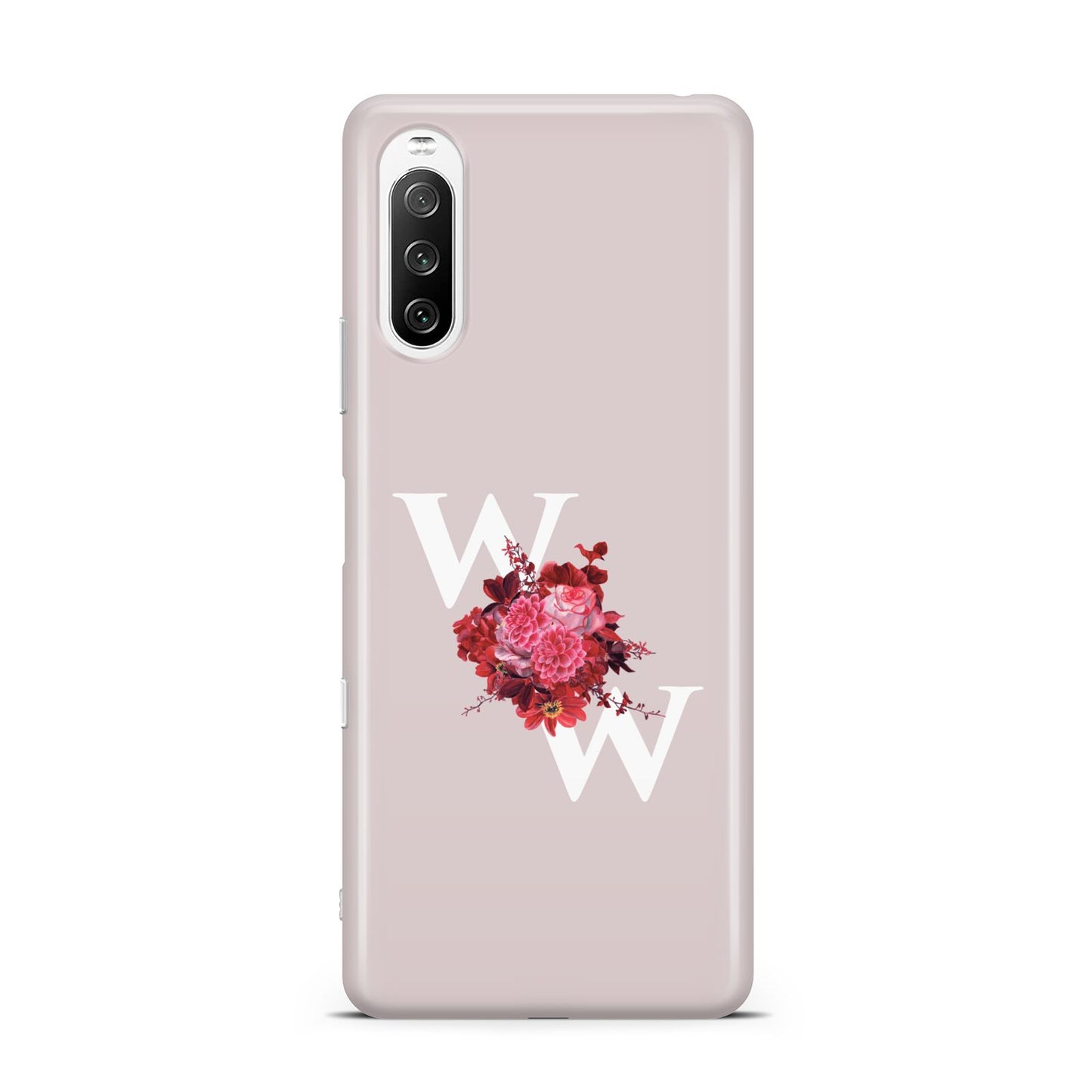 Custom Dual Initial Floral Sony Xperia 10 III Case