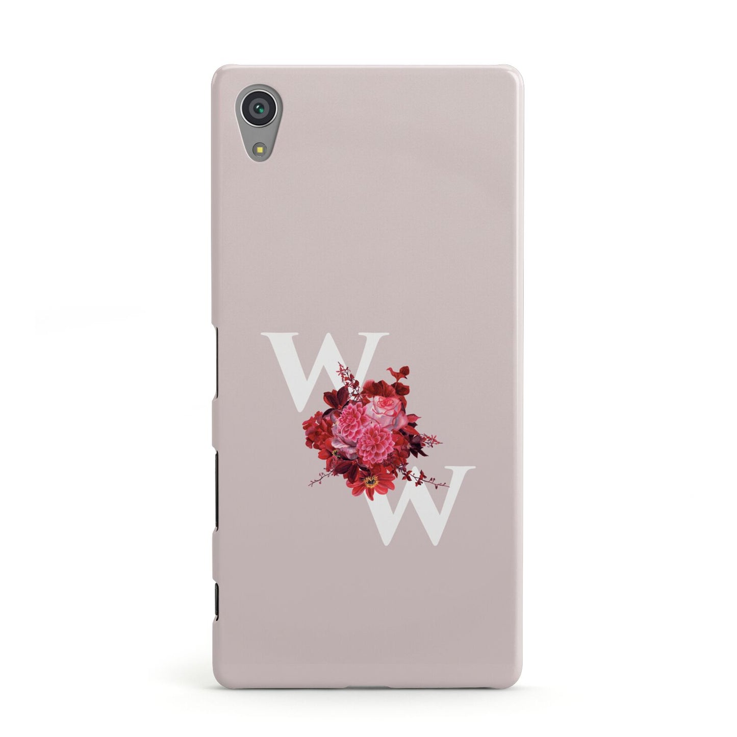 Custom Dual Initial Floral Sony Xperia Case