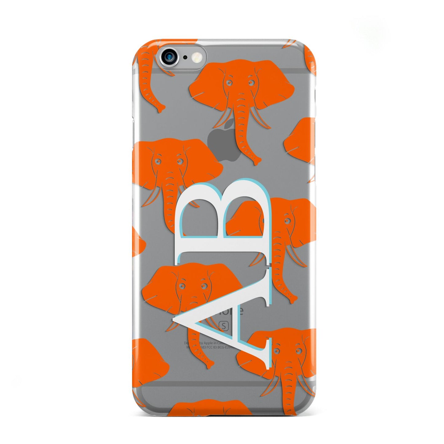 Custom Elephant Initials Apple iPhone 6 Case