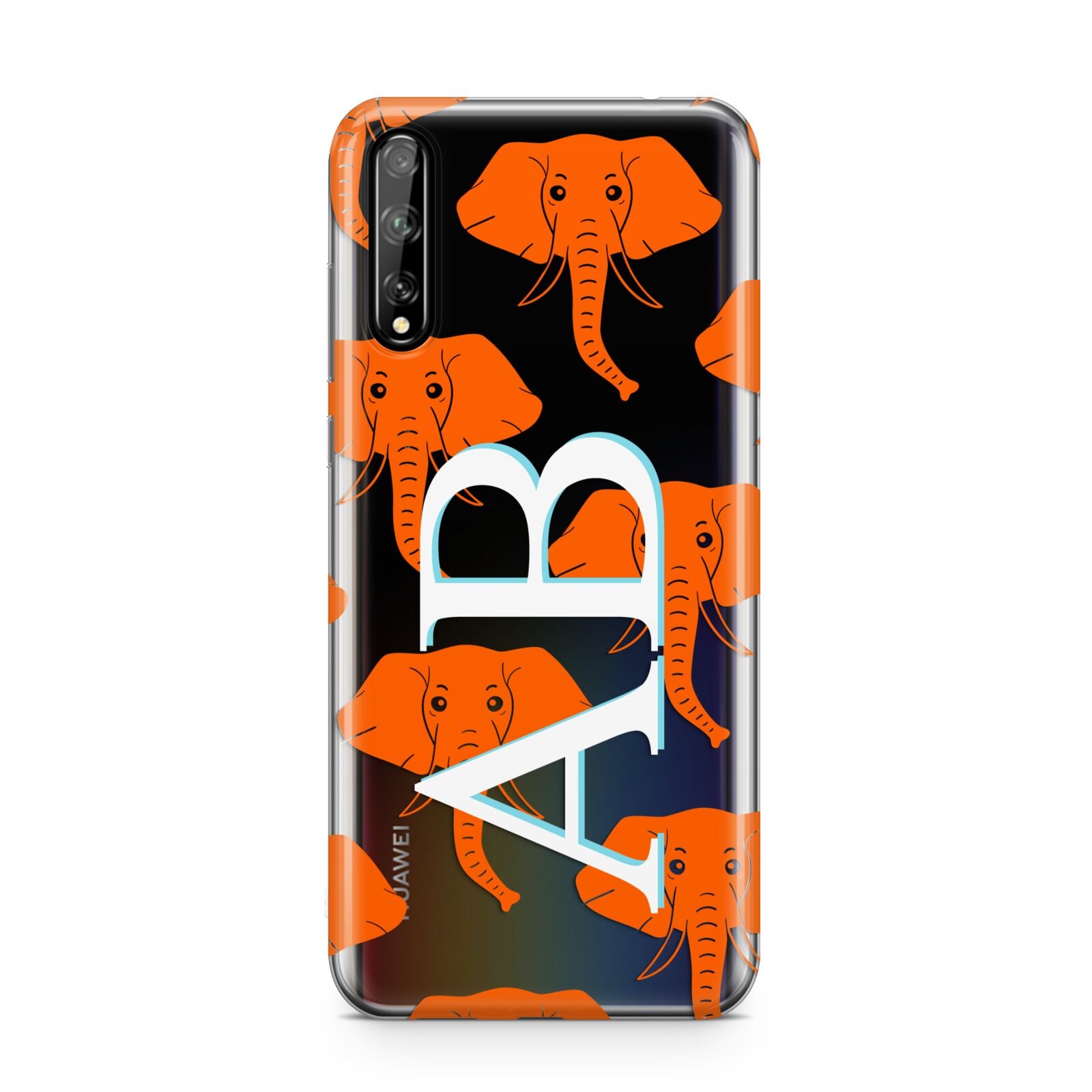 Custom Elephant Initials Huawei Enjoy 10s Phone Case