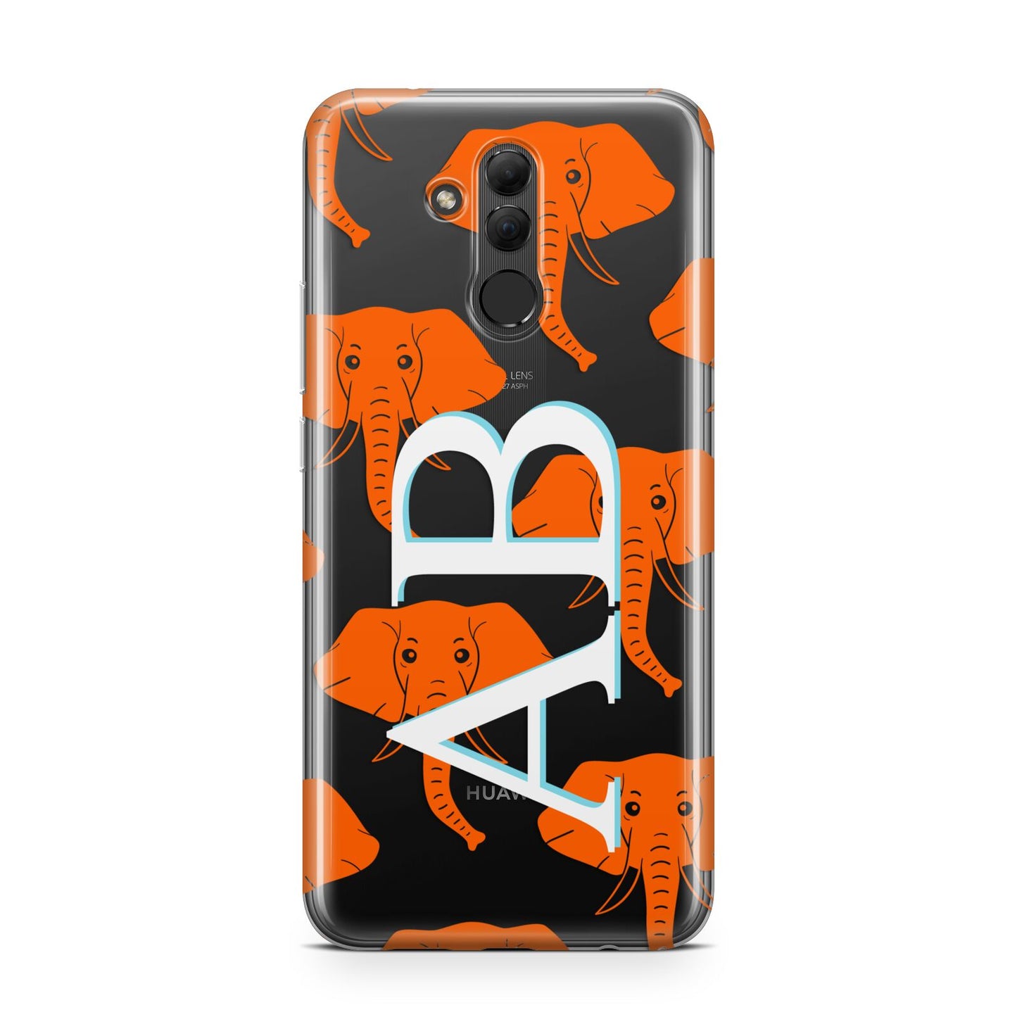 Custom Elephant Initials Huawei Mate 20 Lite