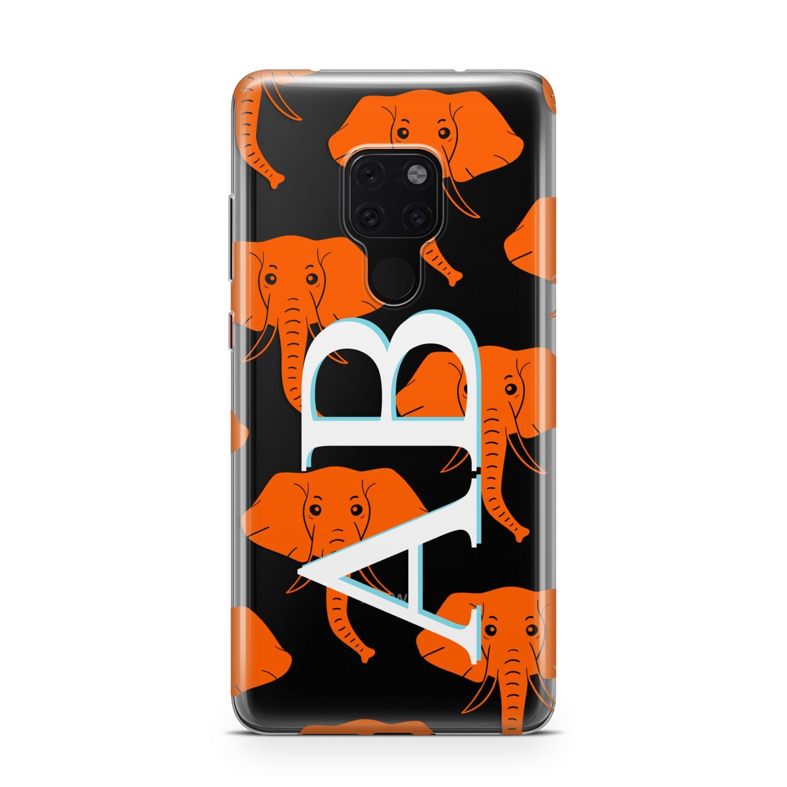 Custom Elephant Initials Huawei Mate 20 Phone Case