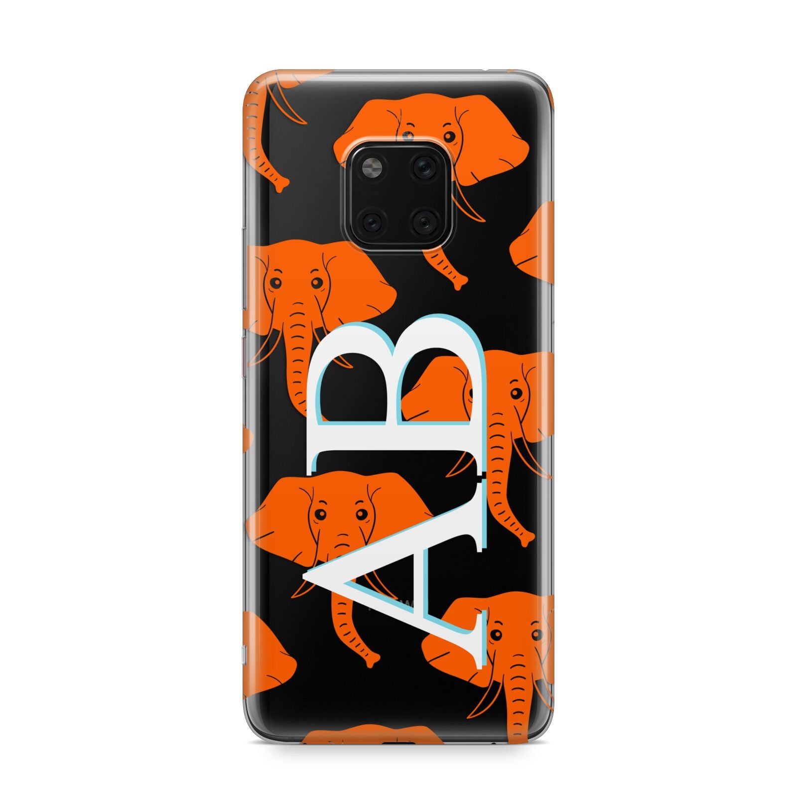 Custom Elephant Initials Huawei Mate 20 Pro Phone Case