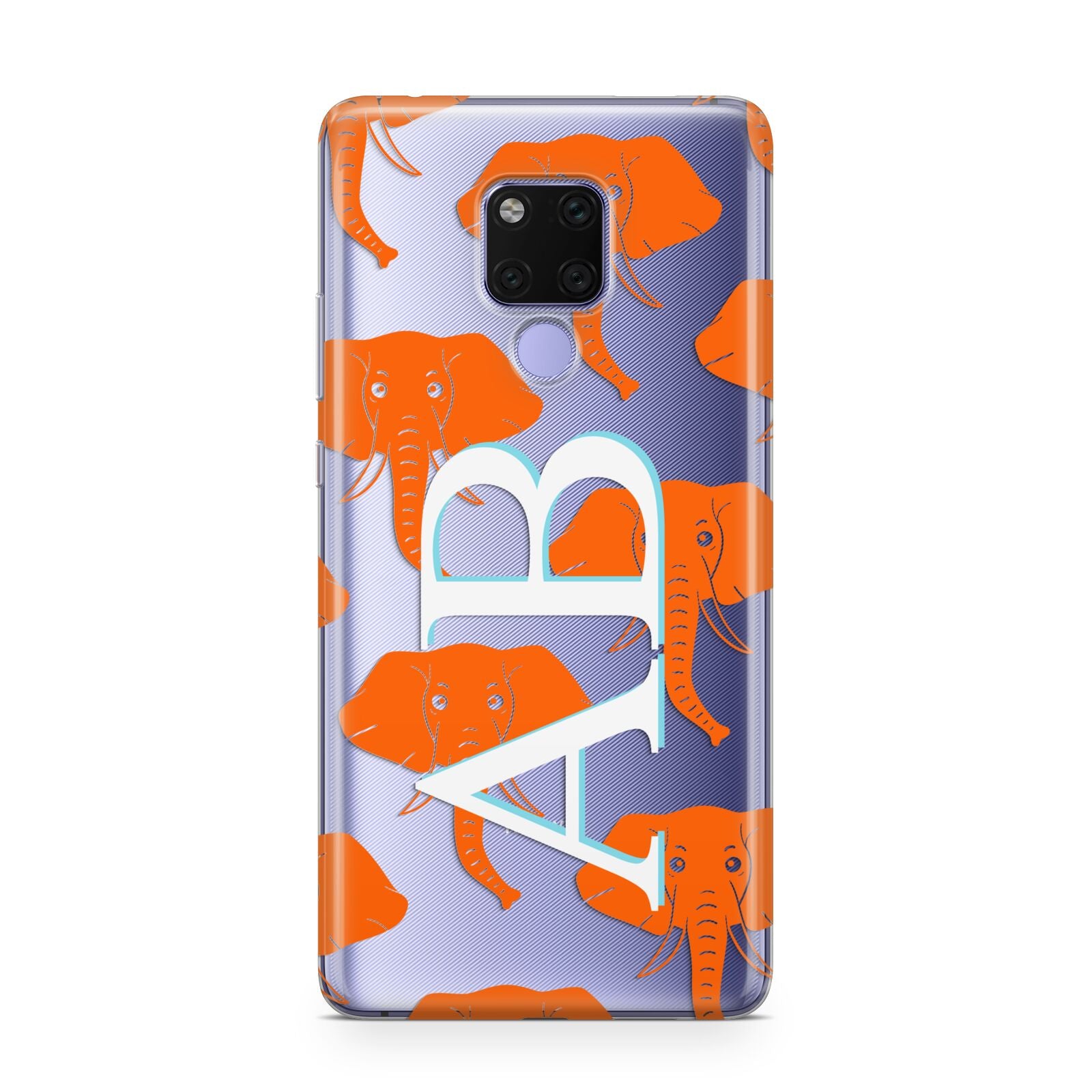 Custom Elephant Initials Huawei Mate 20X Phone Case