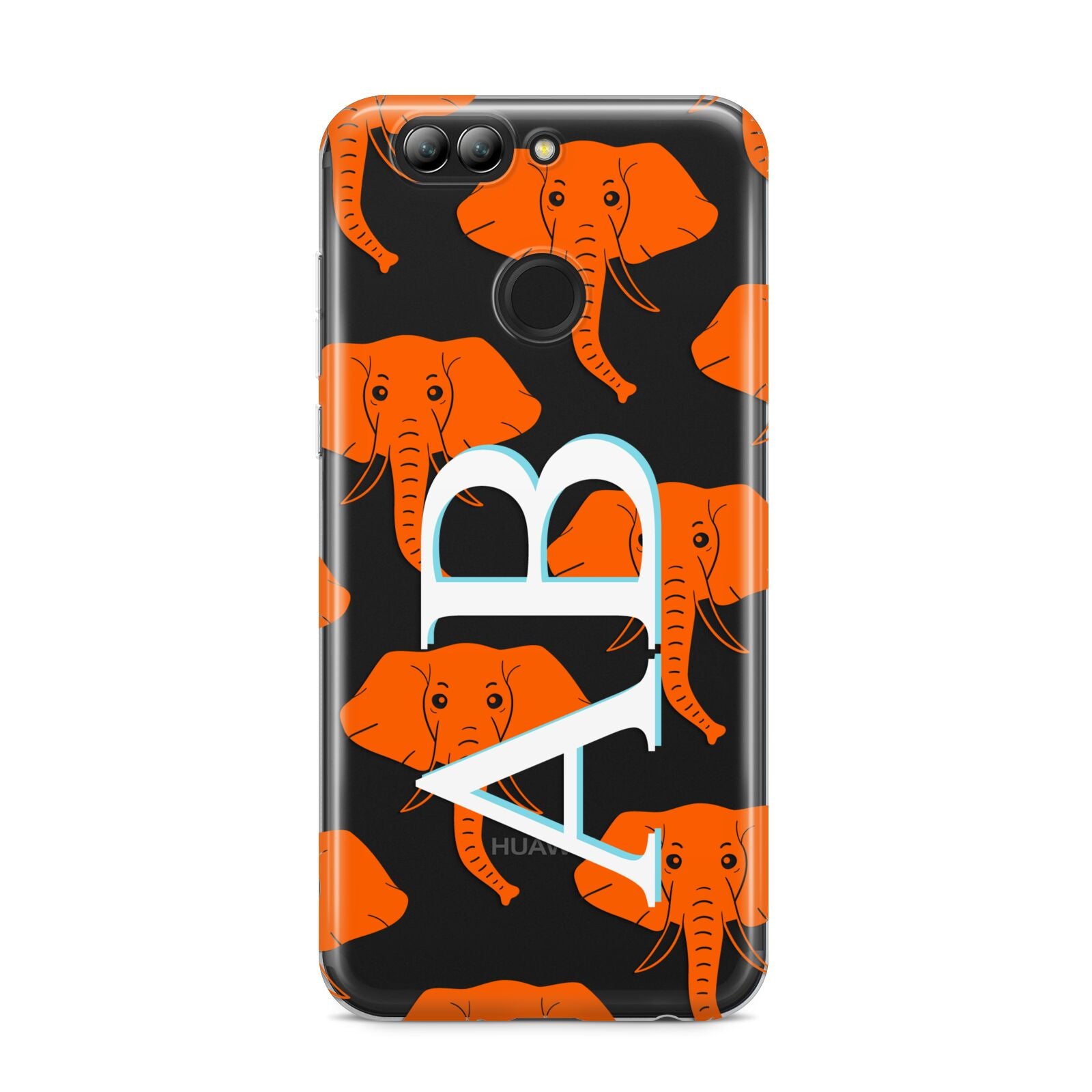 Custom Elephant Initials Huawei Nova 2s Phone Case