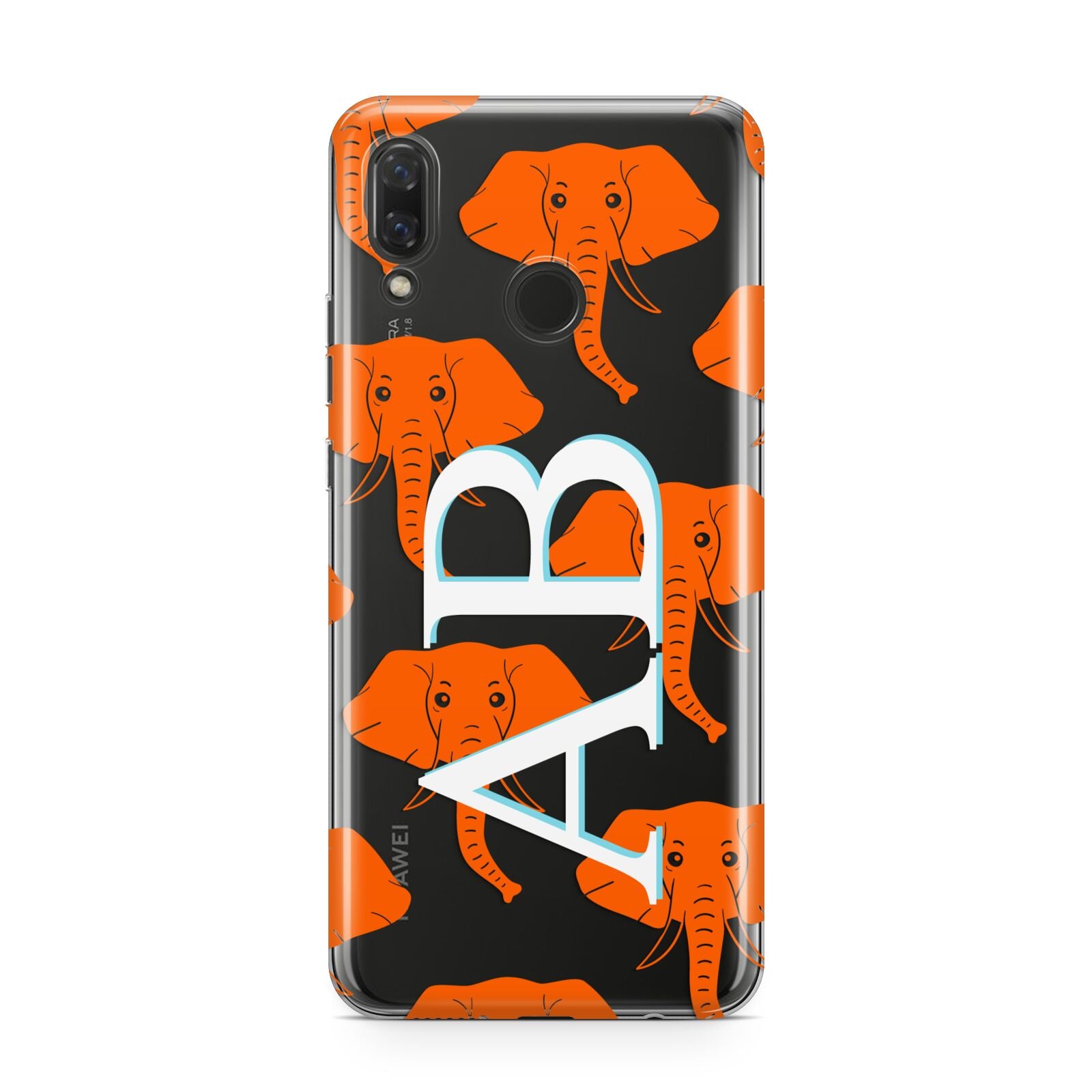 Custom Elephant Initials Huawei Nova 3 Phone Case