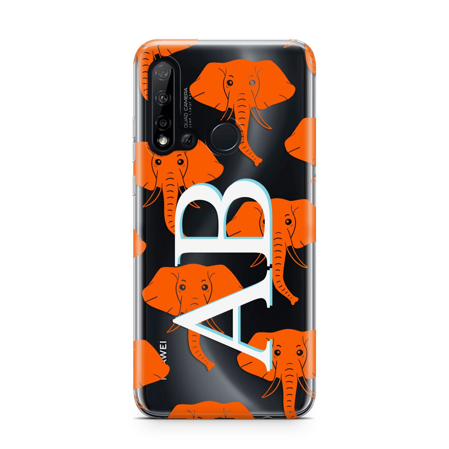 Custom Elephant Initials Huawei P20 Lite 5G Phone Case