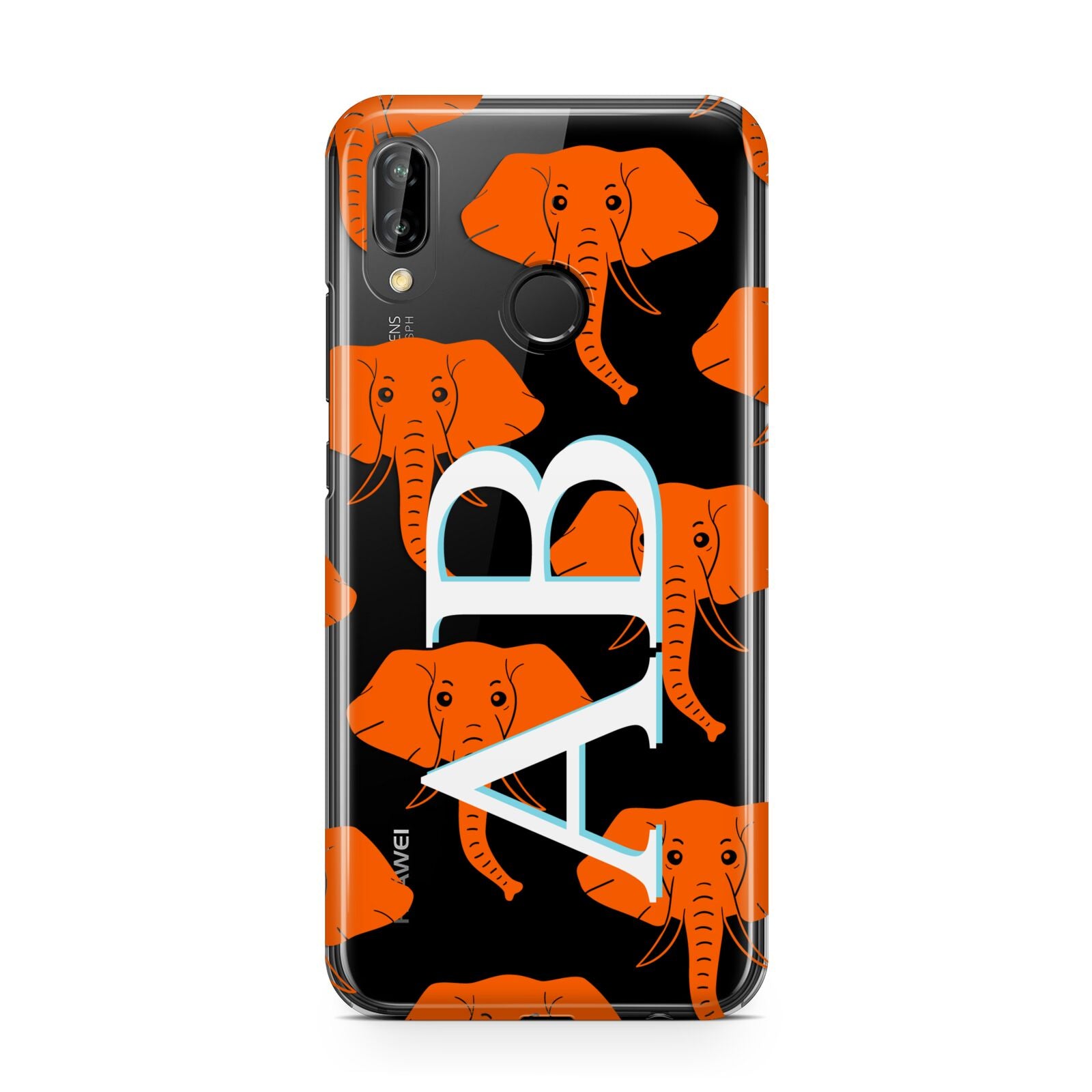 Custom Elephant Initials Huawei P20 Lite Phone Case