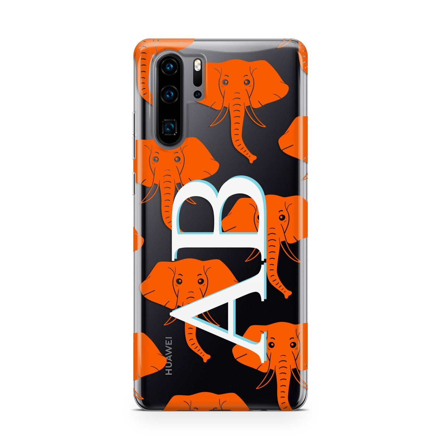 Custom Elephant Initials Huawei P30 Pro Phone Case