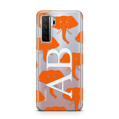 Custom Elephant Initials Huawei P40 Lite 5G Phone Case