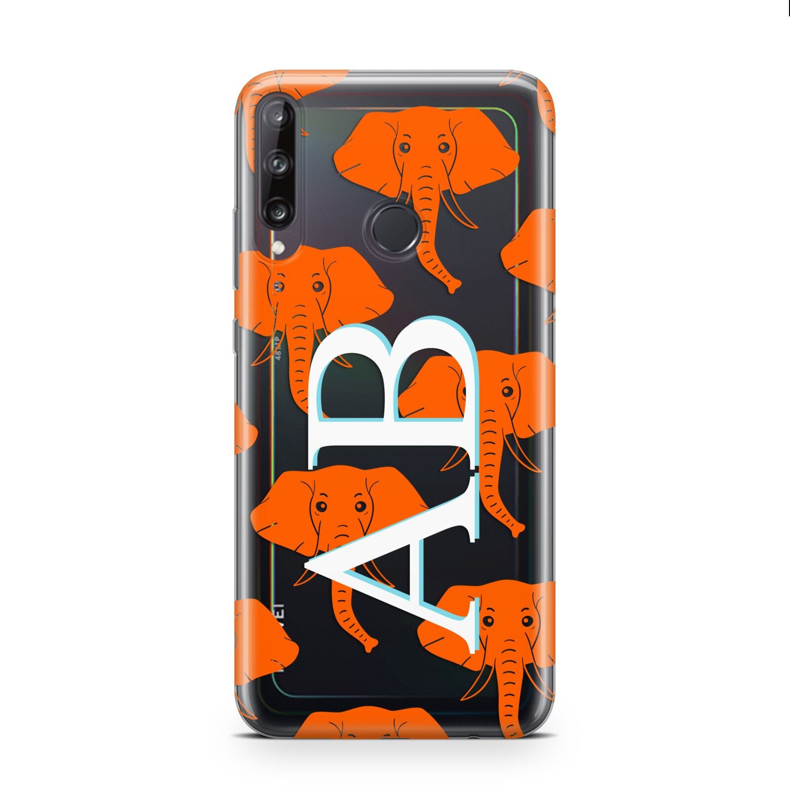 Custom Elephant Initials Huawei P40 Lite E Phone Case