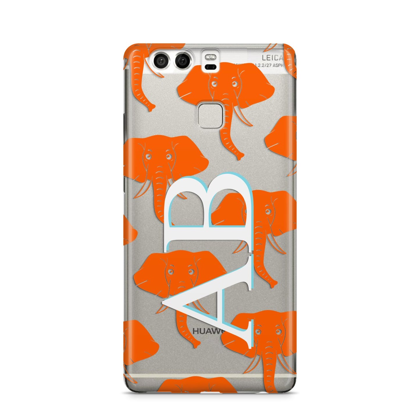 Custom Elephant Initials Huawei P9 Case