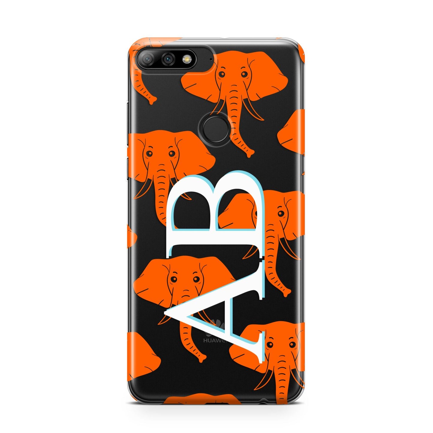 Custom Elephant Initials Huawei Y7 2018