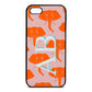 Custom Elephant Initials Pink Pebble Leather iPhone 5 Case