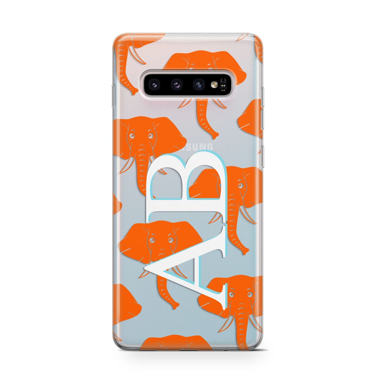 Custom Elephant Initials Protective Samsung Galaxy Case