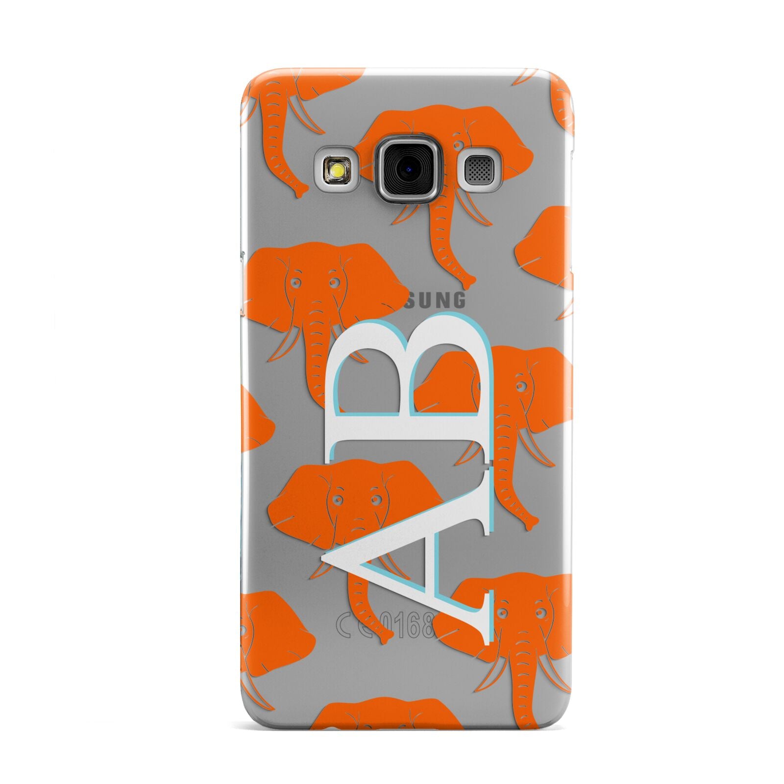 Custom Elephant Initials Samsung Galaxy A3 Case