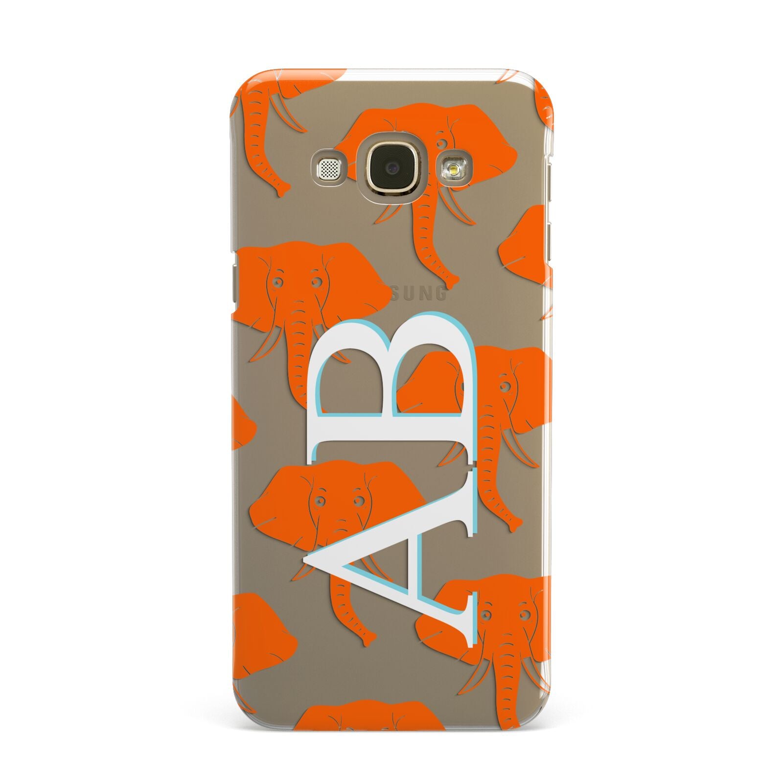 Custom Elephant Initials Samsung Galaxy A8 Case