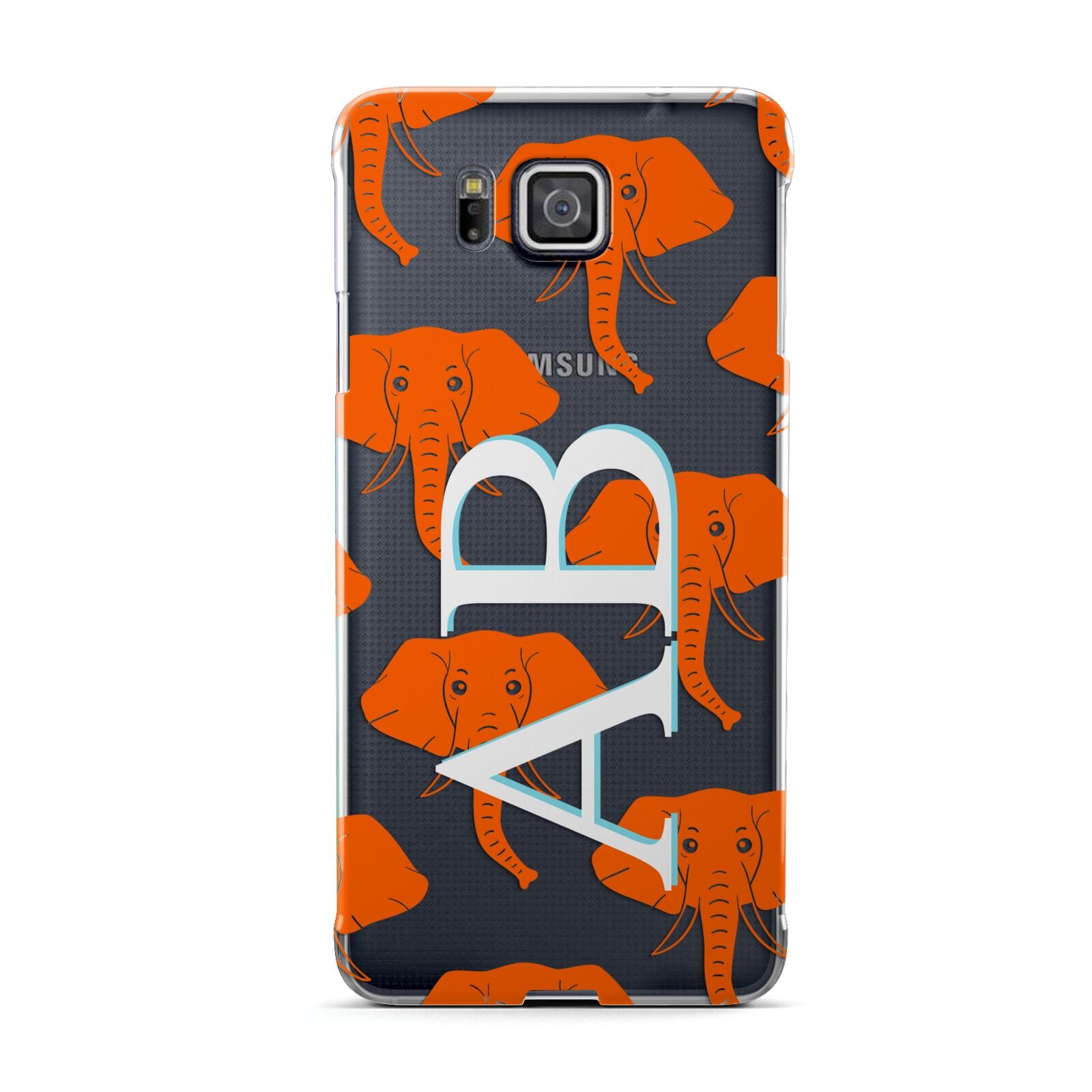 Custom Elephant Initials Samsung Galaxy Alpha Case