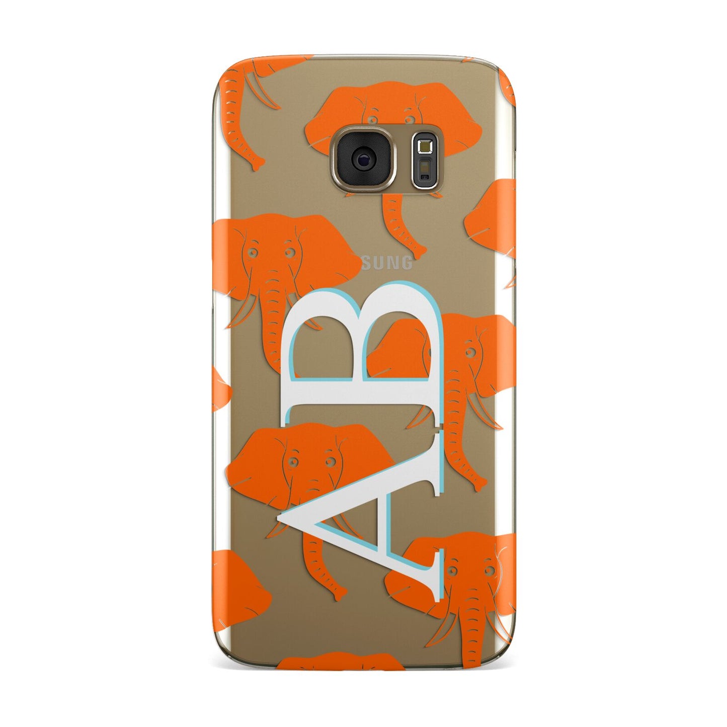 Custom Elephant Initials Samsung Galaxy Case