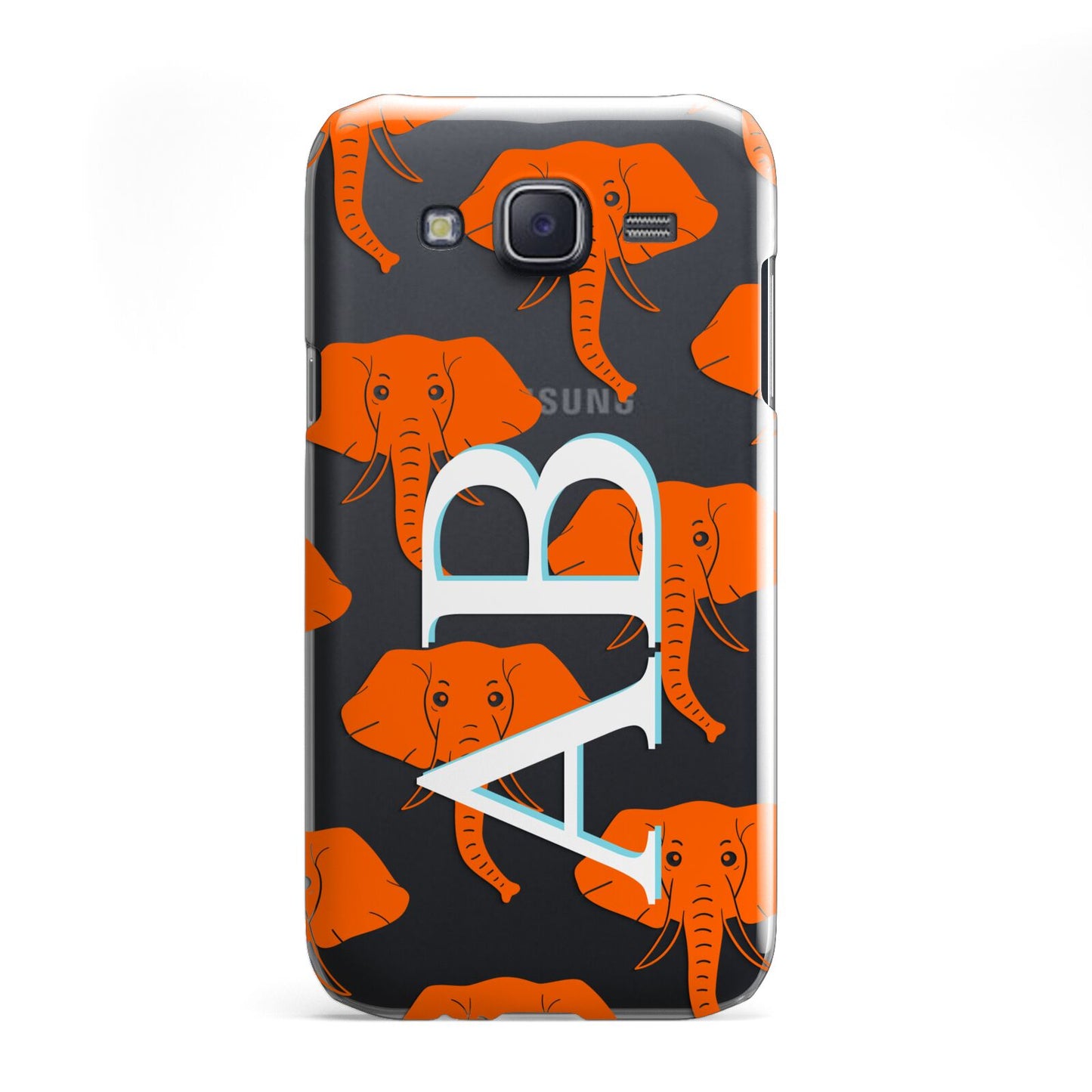 Custom Elephant Initials Samsung Galaxy J5 Case