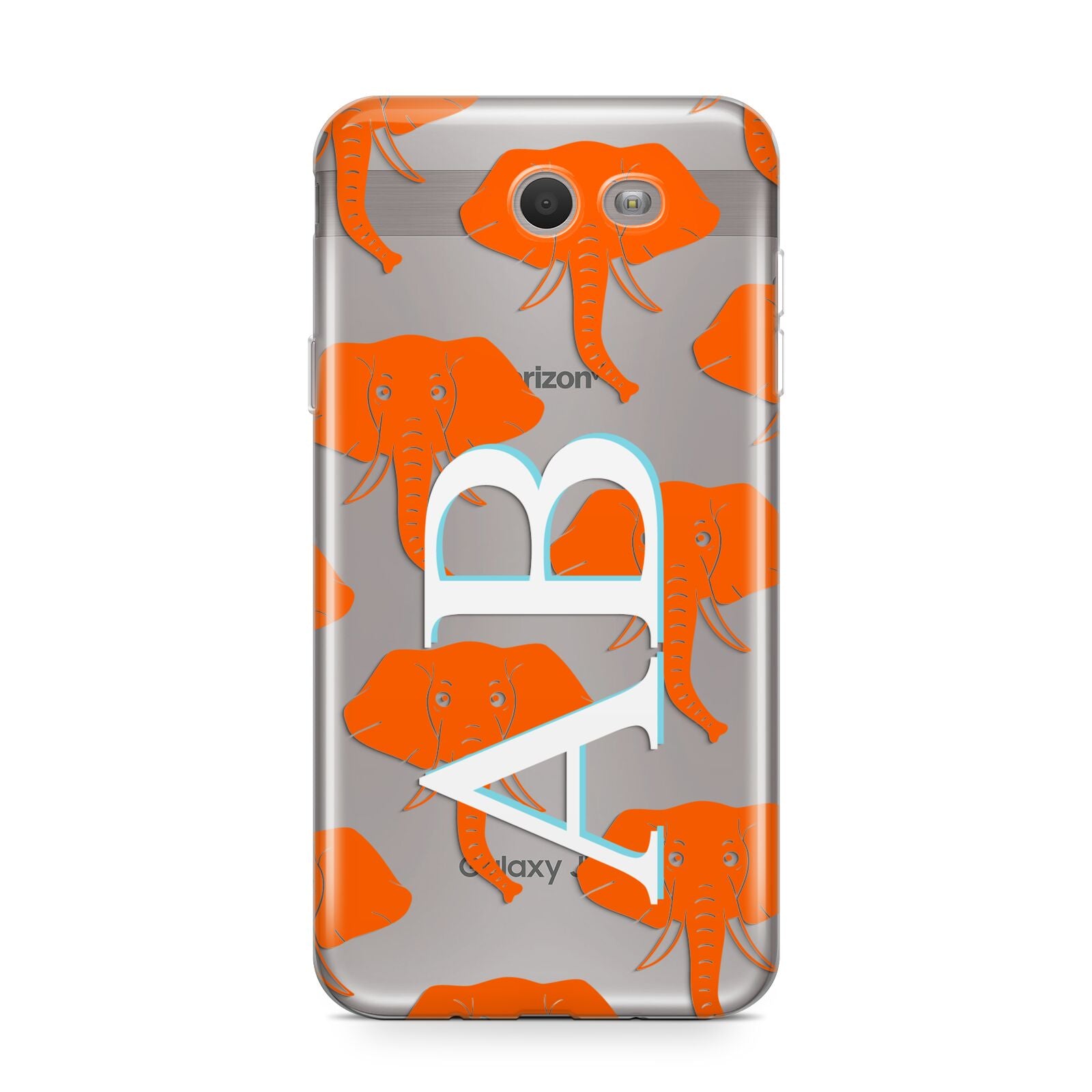 Custom Elephant Initials Samsung Galaxy J7 2017 Case